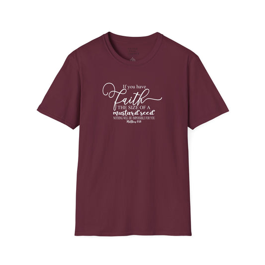 Inspirational Unisex Softstyle T-Shirt - Faith the Size of a Mustard Seed