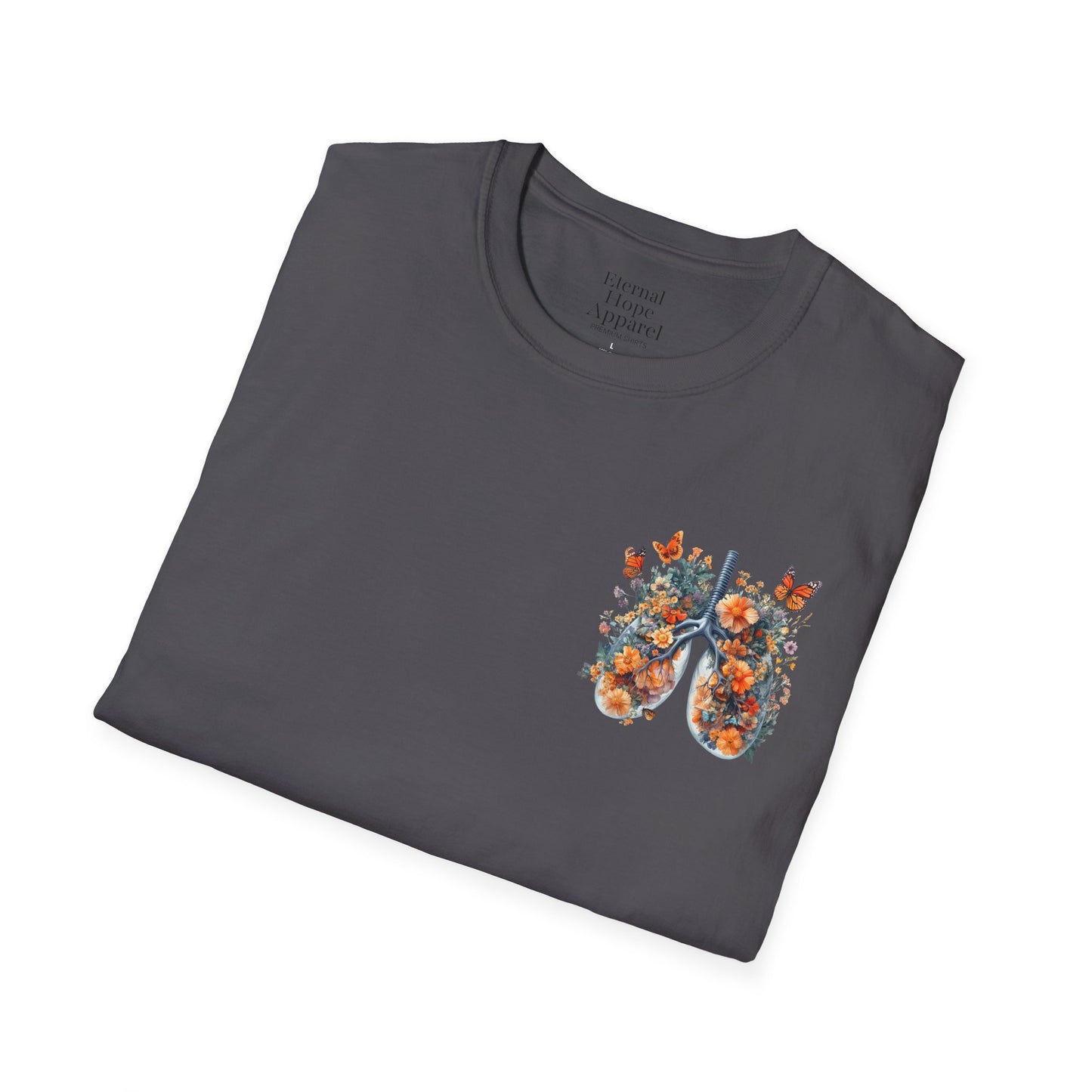 Floral Lungs YHWH Unisex Soft Style T-Shirt - Nature-Inspired Design