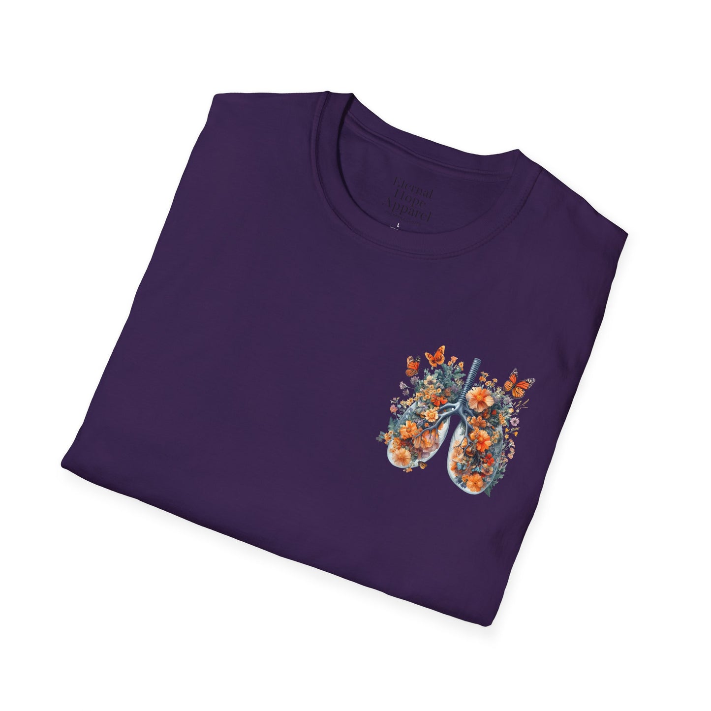 Floral Lungs YHWH Unisex Soft Style T-Shirt - Nature-Inspired Design