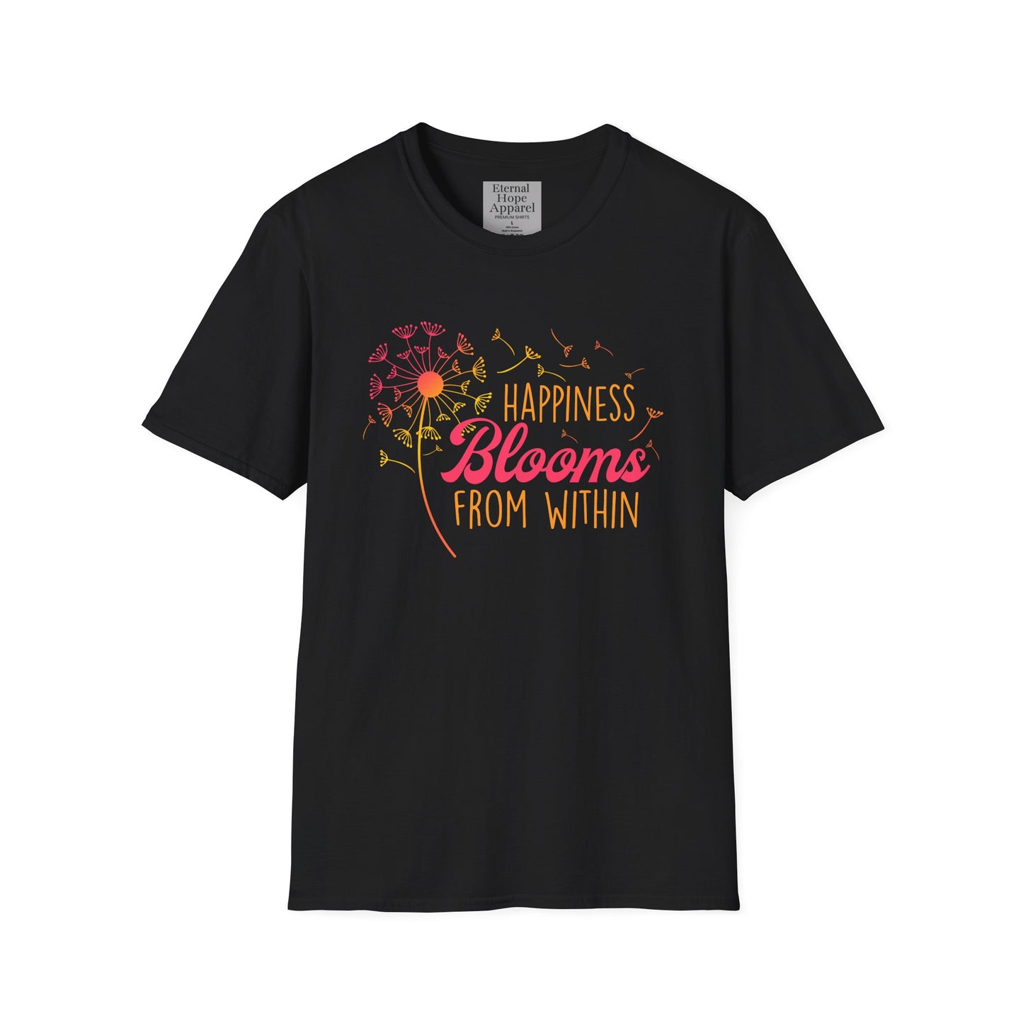 Happiness Blooms Unisex Softstyle T-Shirt - Positive Vibes Tee