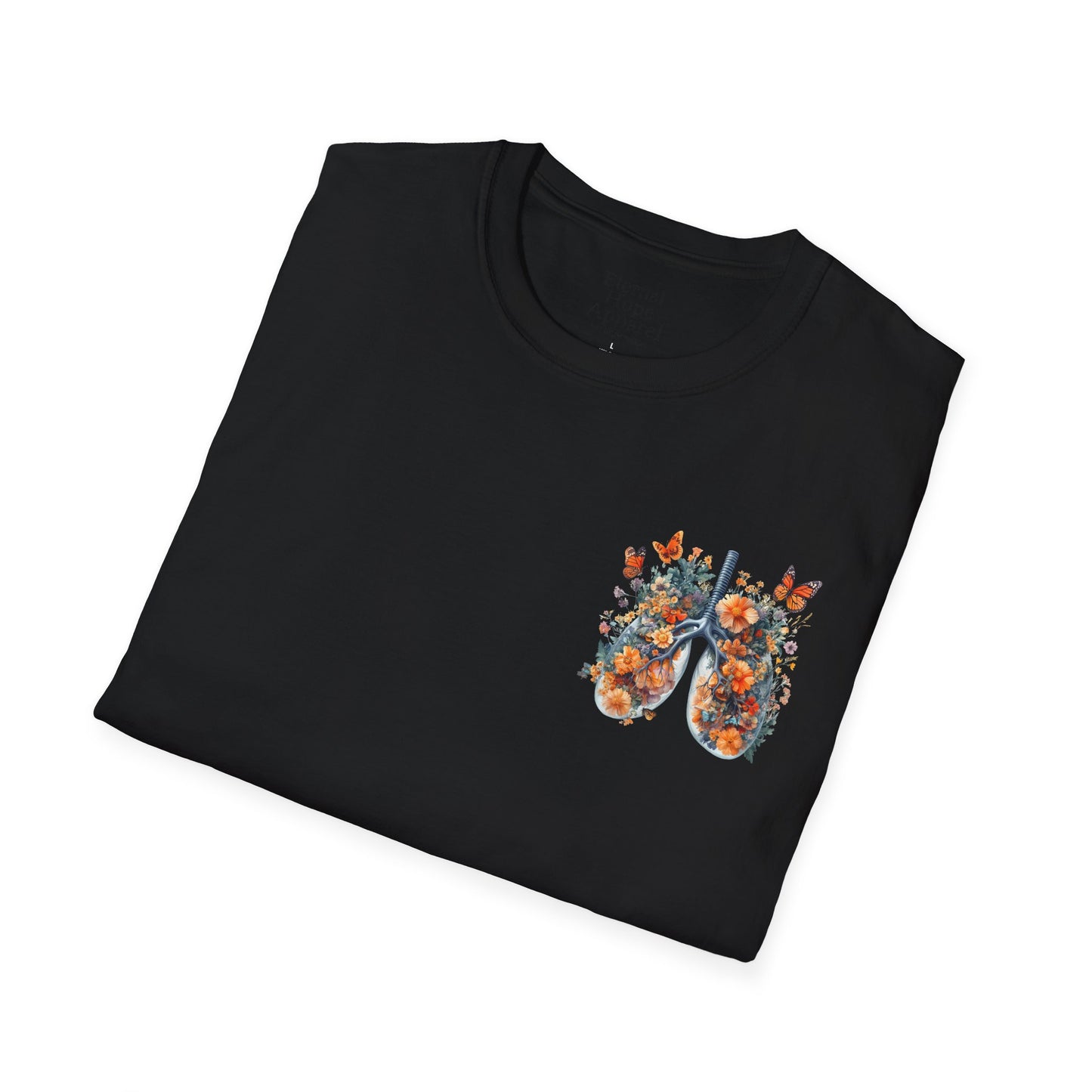 Floral Lungs YHWH Unisex Soft Style T-Shirt - Nature-Inspired Design