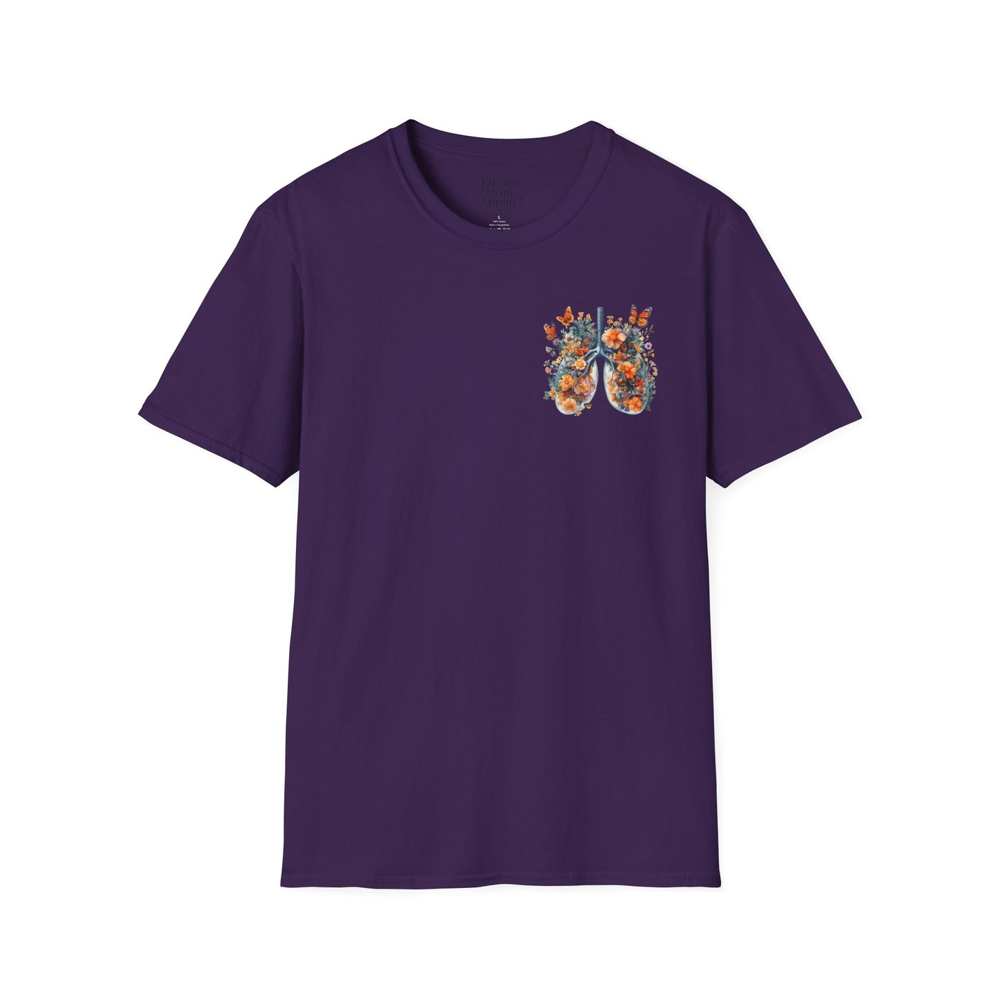 Floral Lungs YHWH Unisex Soft Style T-Shirt - Nature-Inspired Design