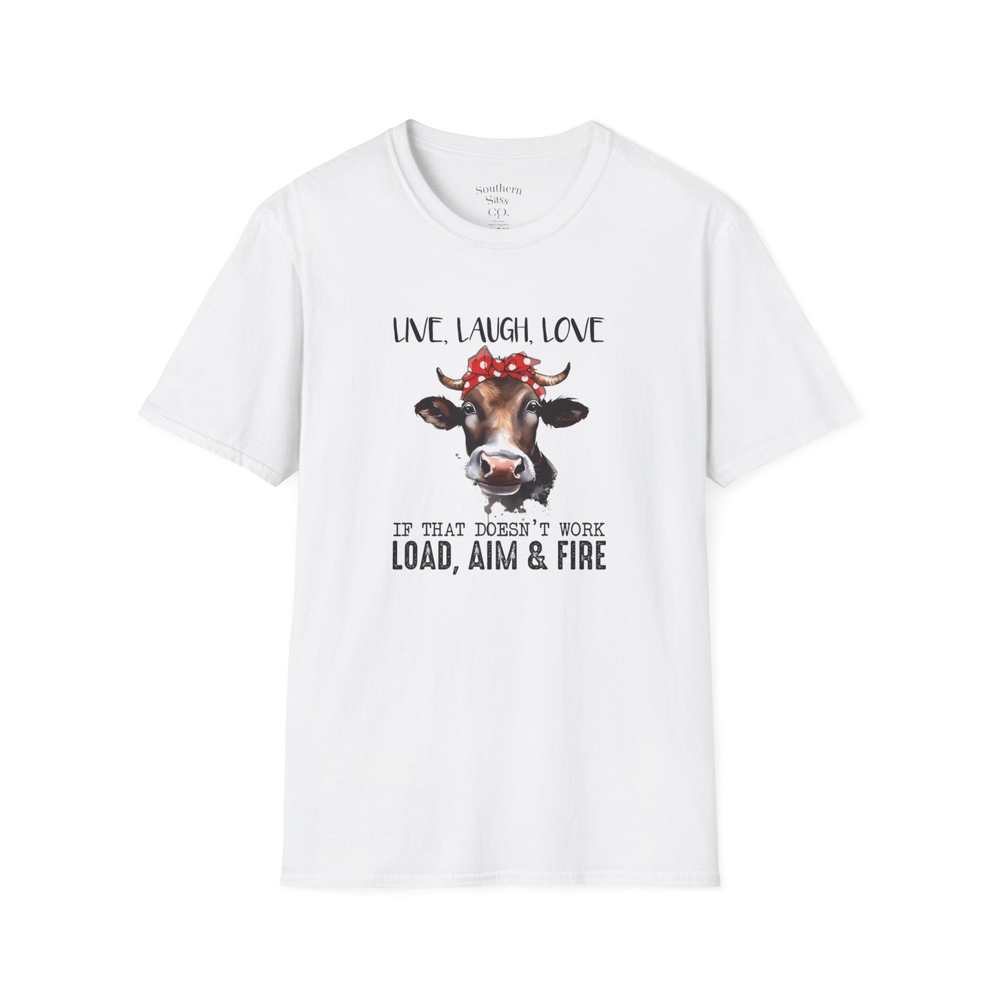 Live Laugh Love Cow T-Shirt for Farm Lovers