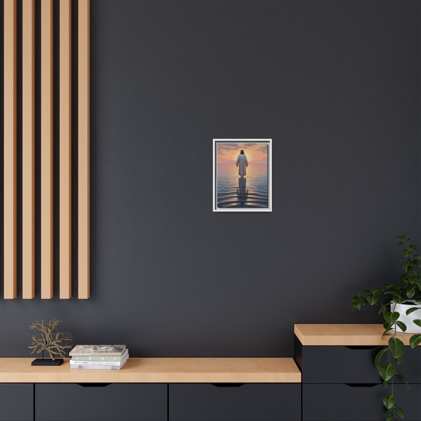 Inspirational Jesus Canvas Art - Framed Religious Wall Decor