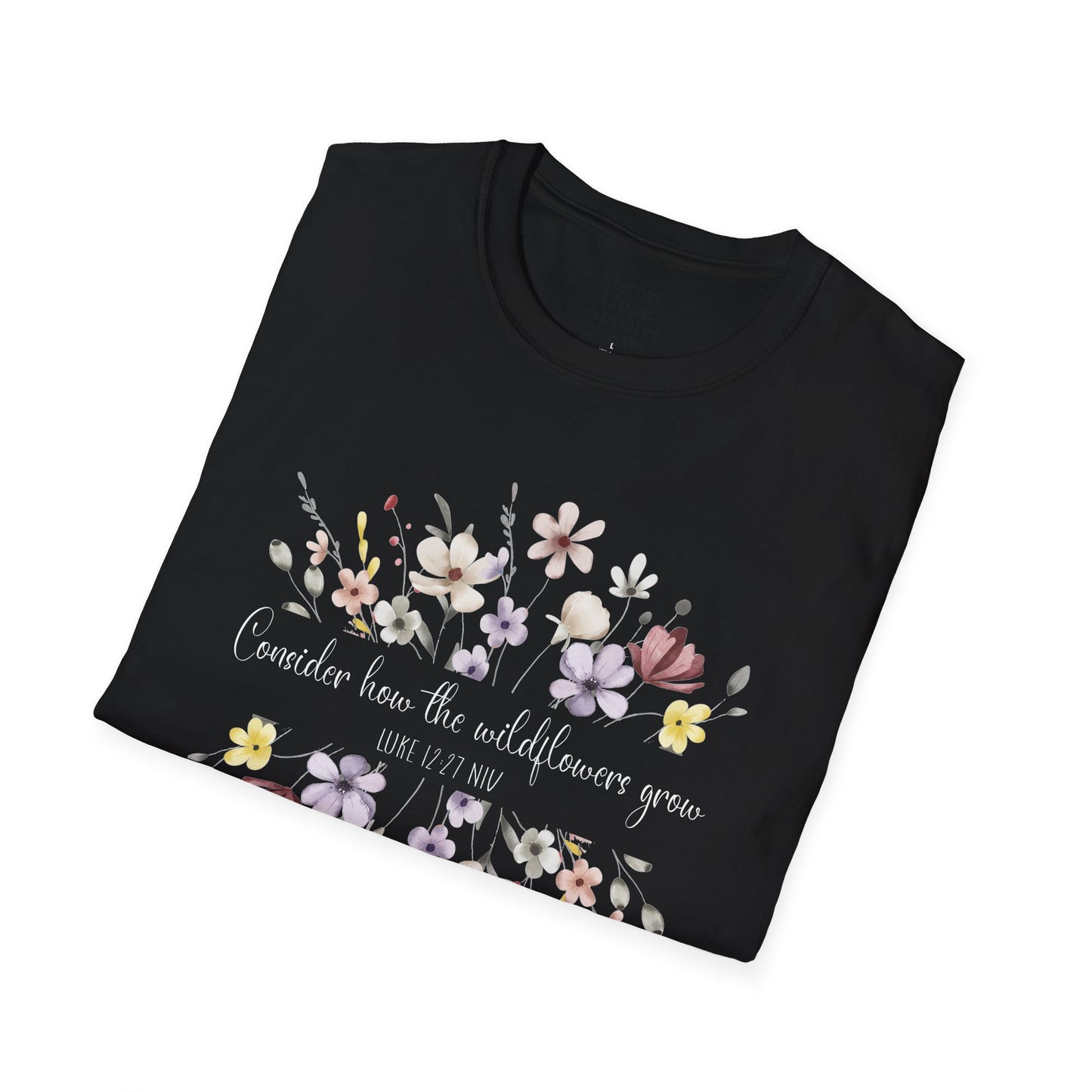 Floral Print Unisex Softstyle T-Shirt - Perfect for Casual Outings and Special Occasions