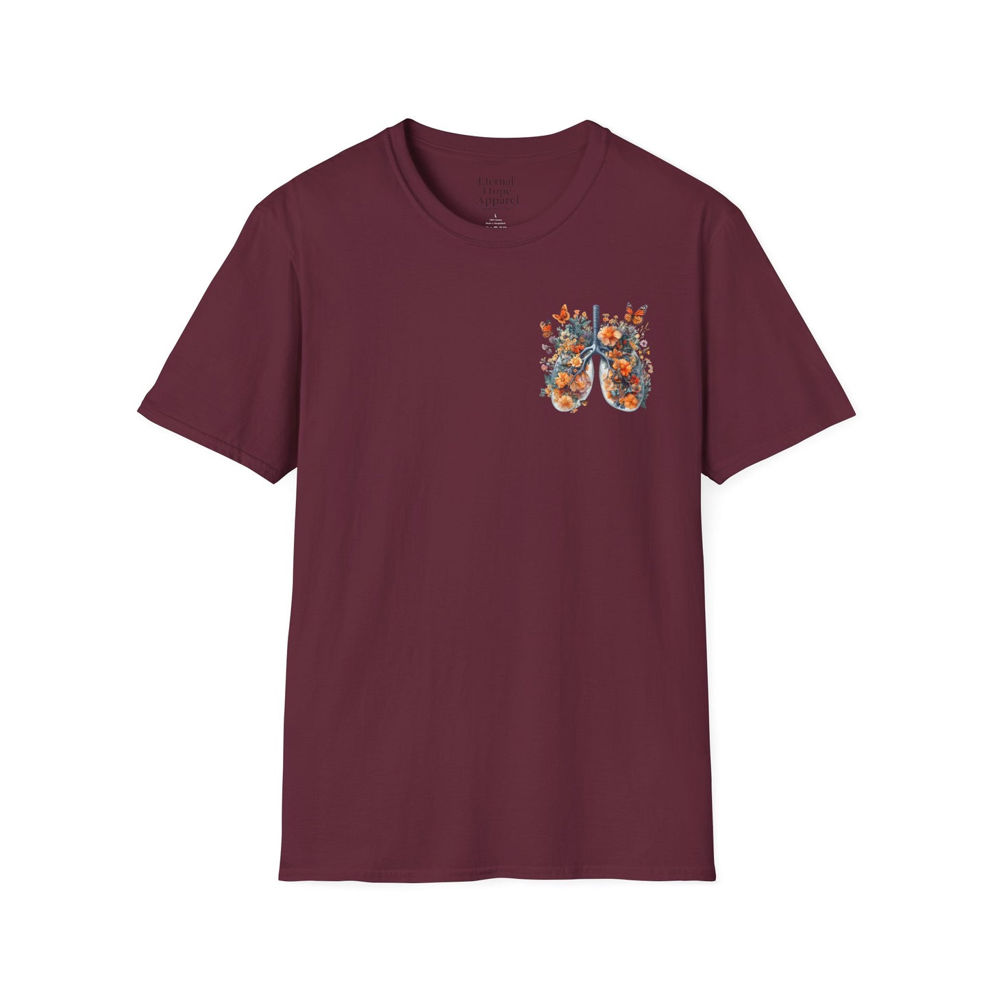 Floral Lungs YHWH Unisex Soft Style T-Shirt - Nature-Inspired Design