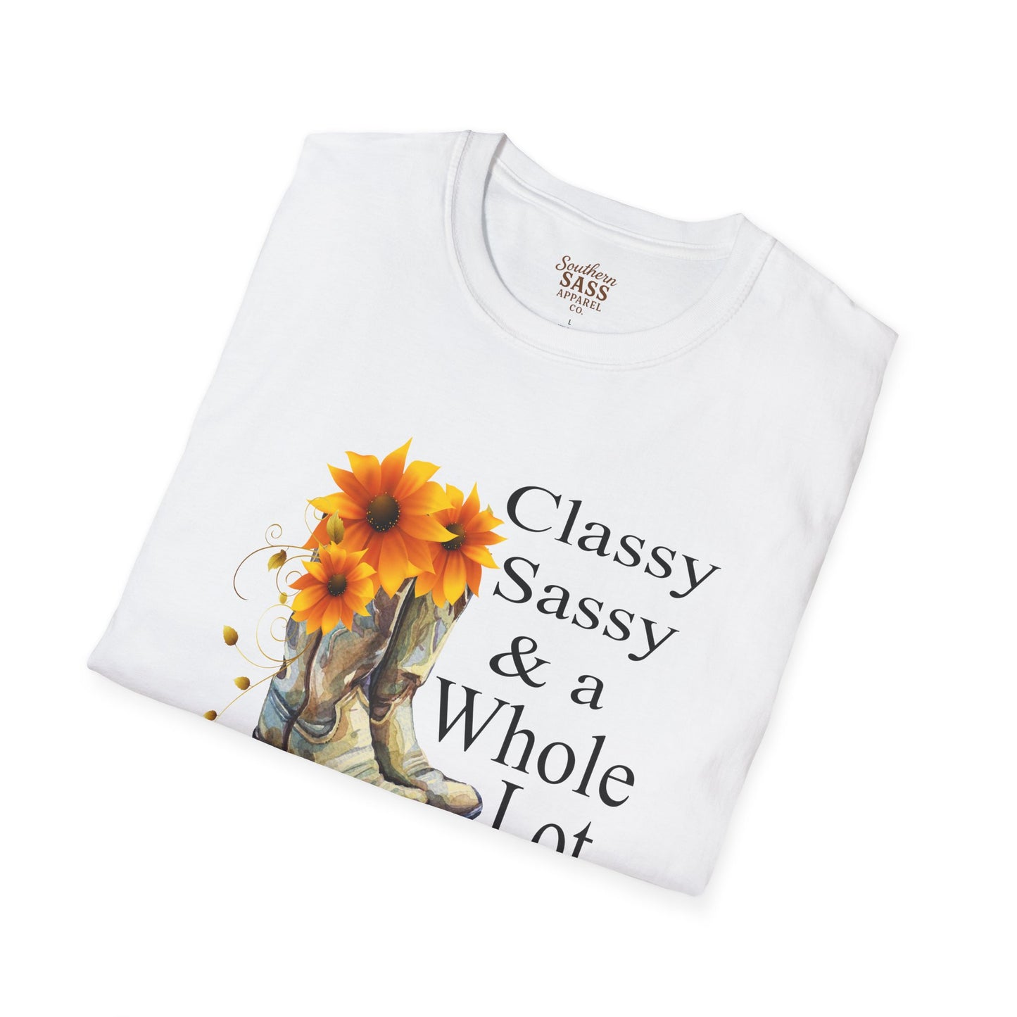 Classy Sassy & Smart ASSY Unisex Softstyle T-Shirt | Western Graphic Tee, Cowgirl Style, Vintage T-Shirt, Gifting for Friends
