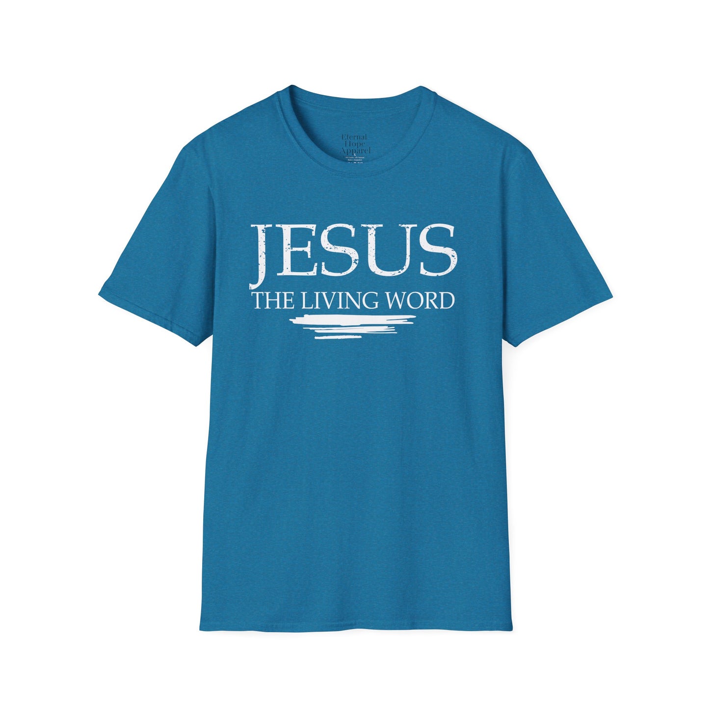 Jesus The Living Word Unisex Softstyle T-Shirt - Faith-Based Apparel