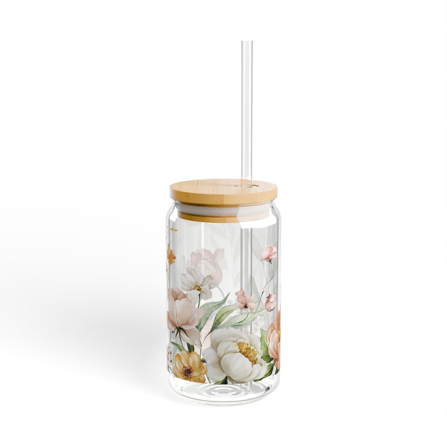 Beautiful floral Sipper Glass
