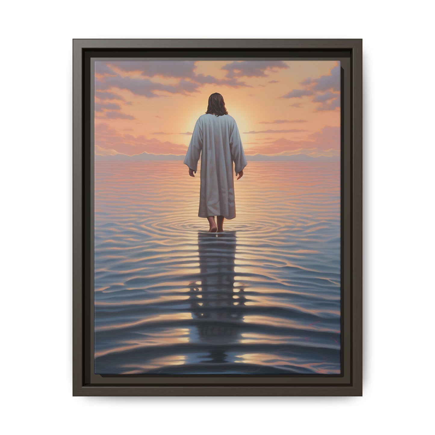 Inspirational Jesus Canvas Art - Framed Religious Wall Decor