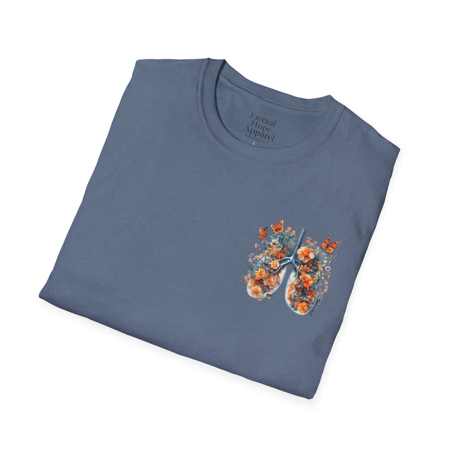 Floral Lungs YHWH Unisex Soft Style T-Shirt - Nature-Inspired Design