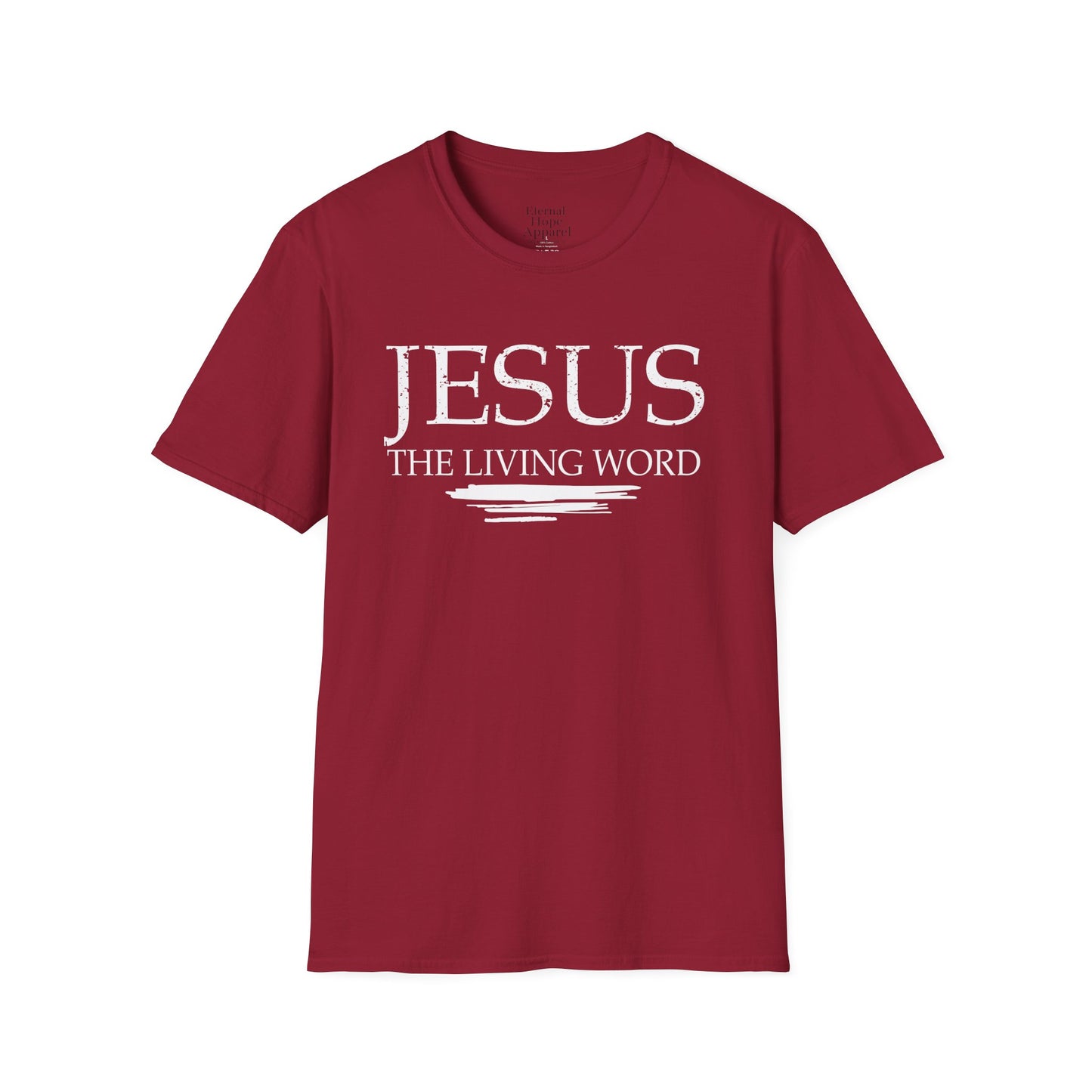 Jesus The Living Word Unisex Softstyle T-Shirt - Faith-Based Apparel