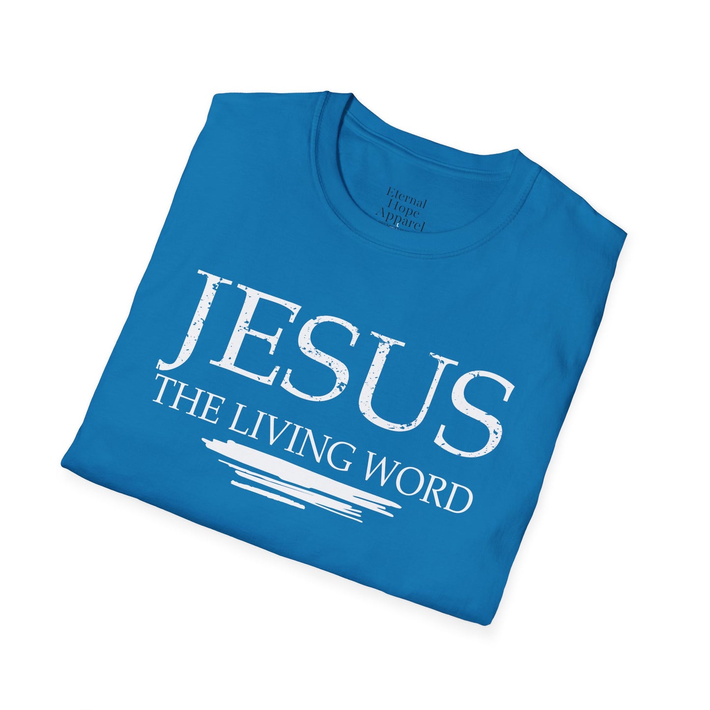 Jesus The Living Word Unisex Softstyle T-Shirt - Faith-Based Apparel
