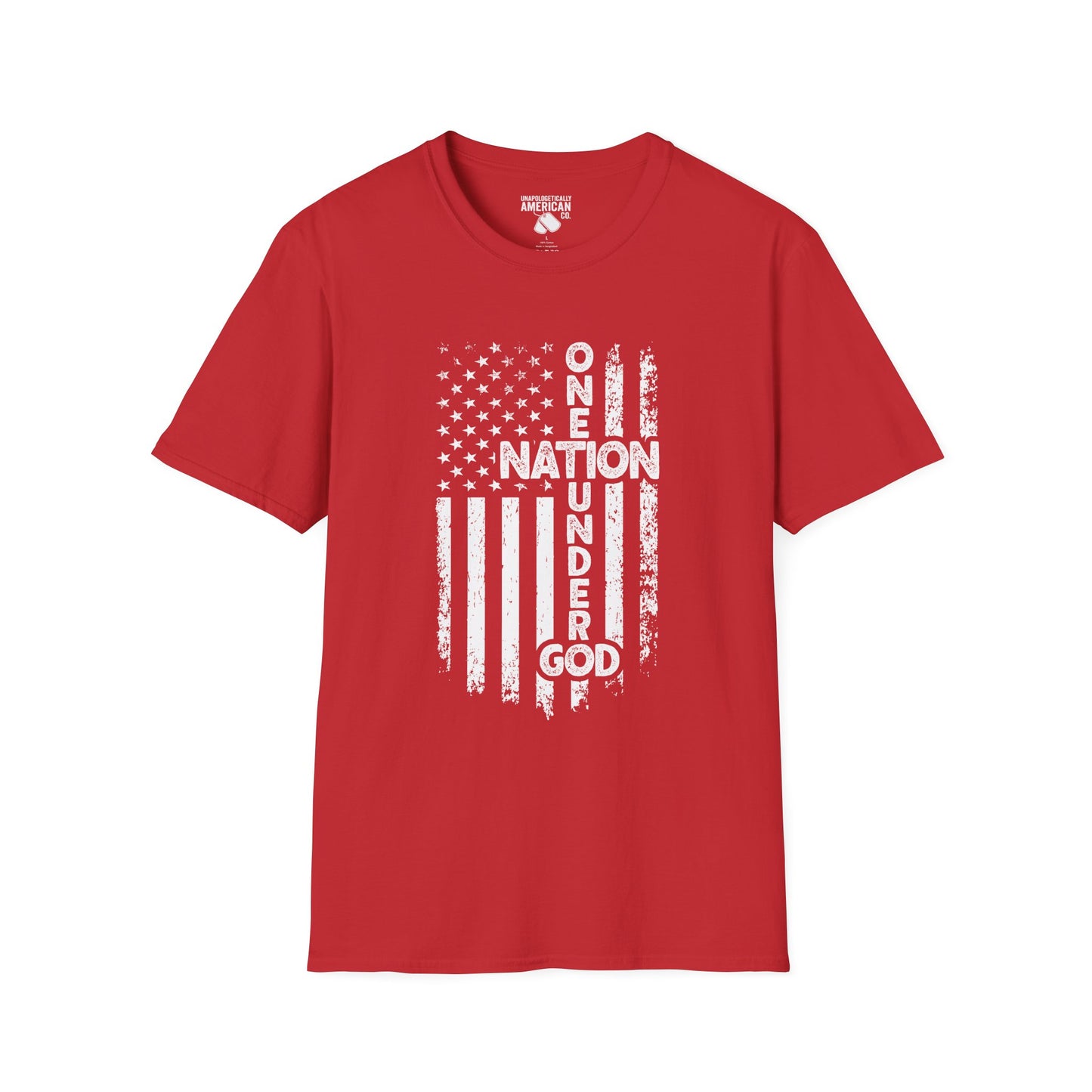 Patriotic Unisex T-Shirt - One Nation Under God - Comfortable, Casual Wear for Independence Day, Memorial Day, Gifts