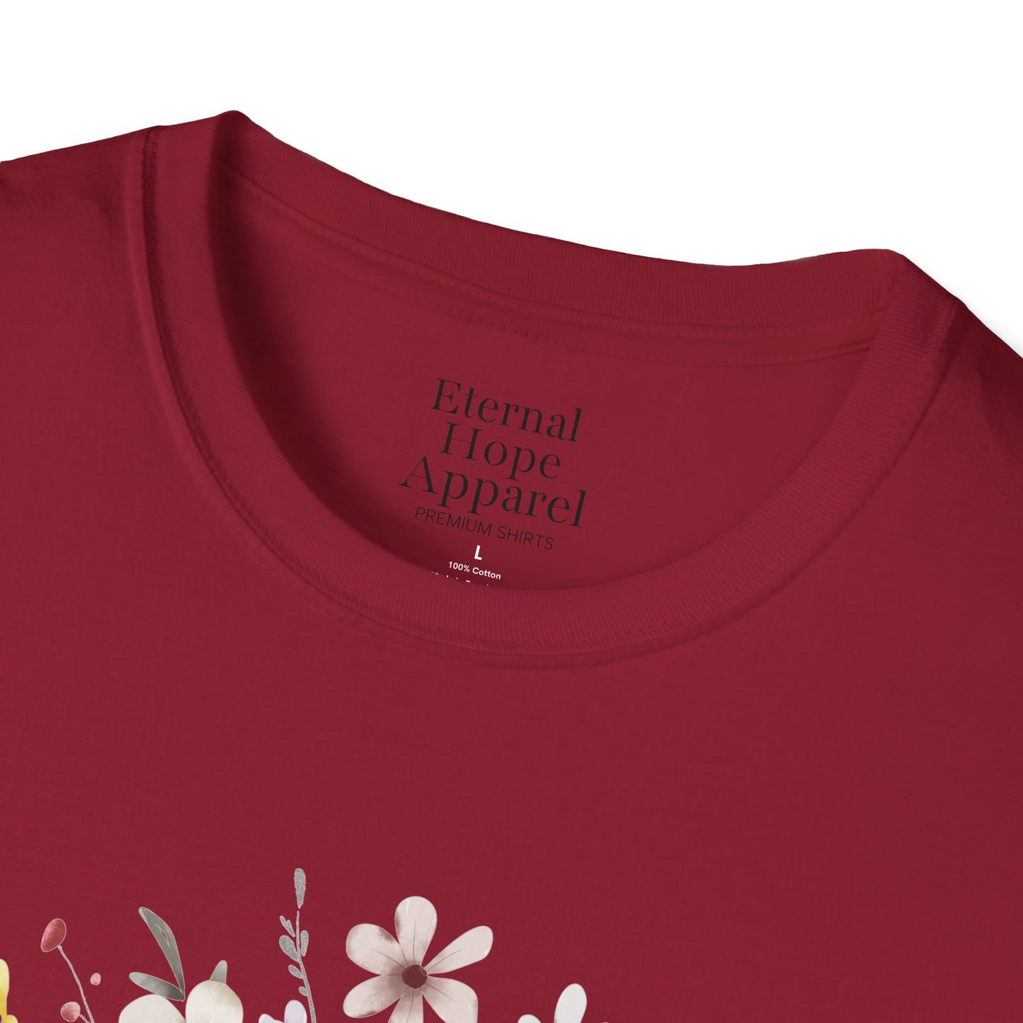 Floral Print Unisex Softstyle T-Shirt - Perfect for Casual Outings and Special Occasions