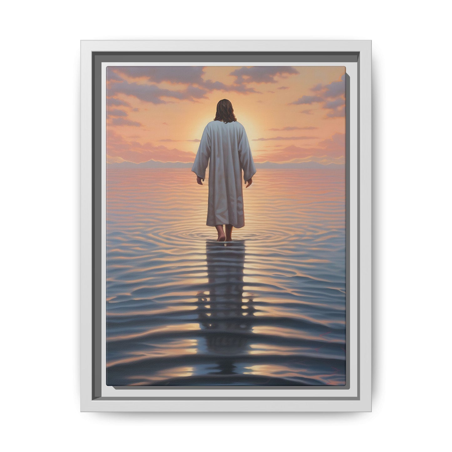 Inspirational Jesus Canvas Art - Framed Religious Wall Decor