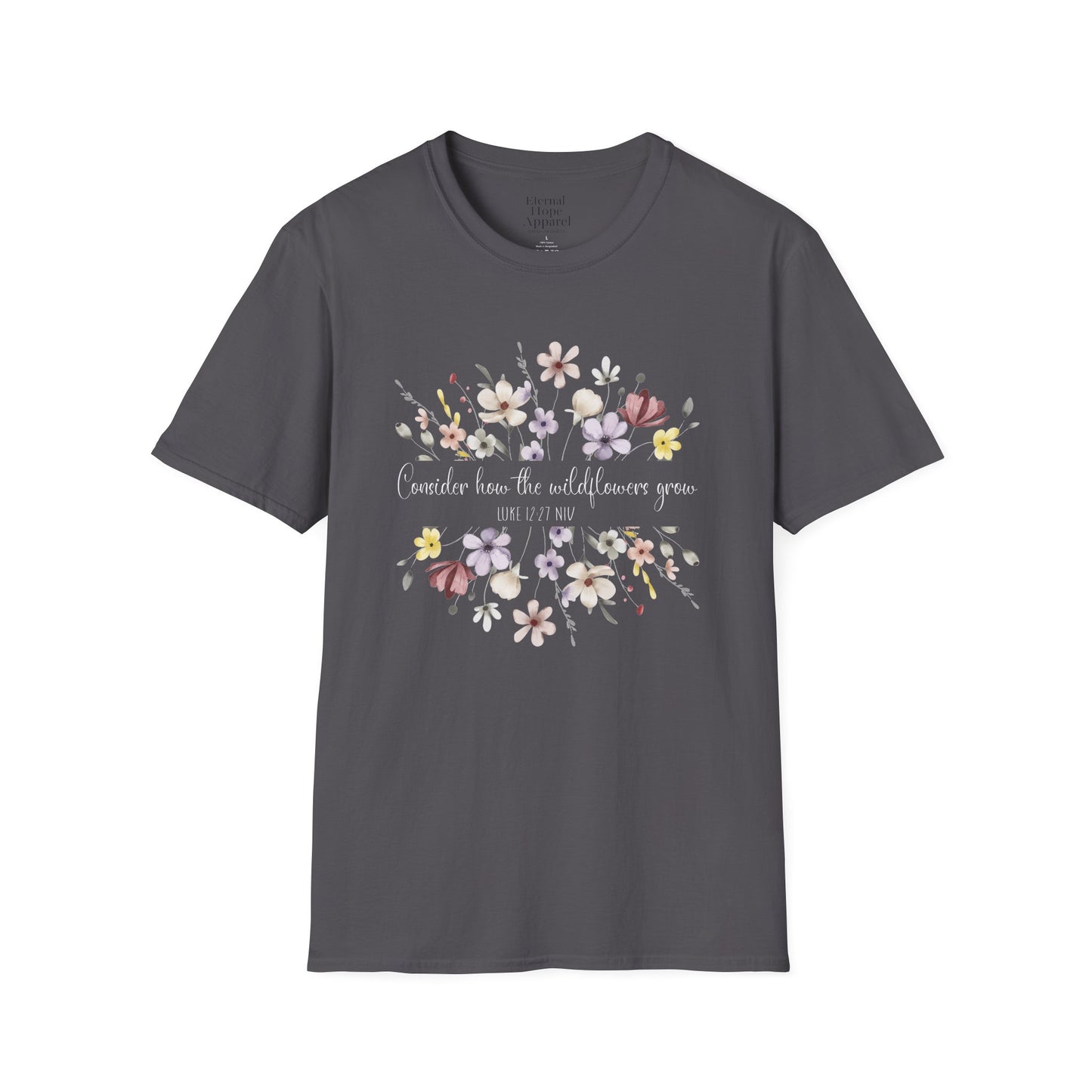 Floral Print Unisex Softstyle T-Shirt - Perfect for Casual Outings and Special Occasions