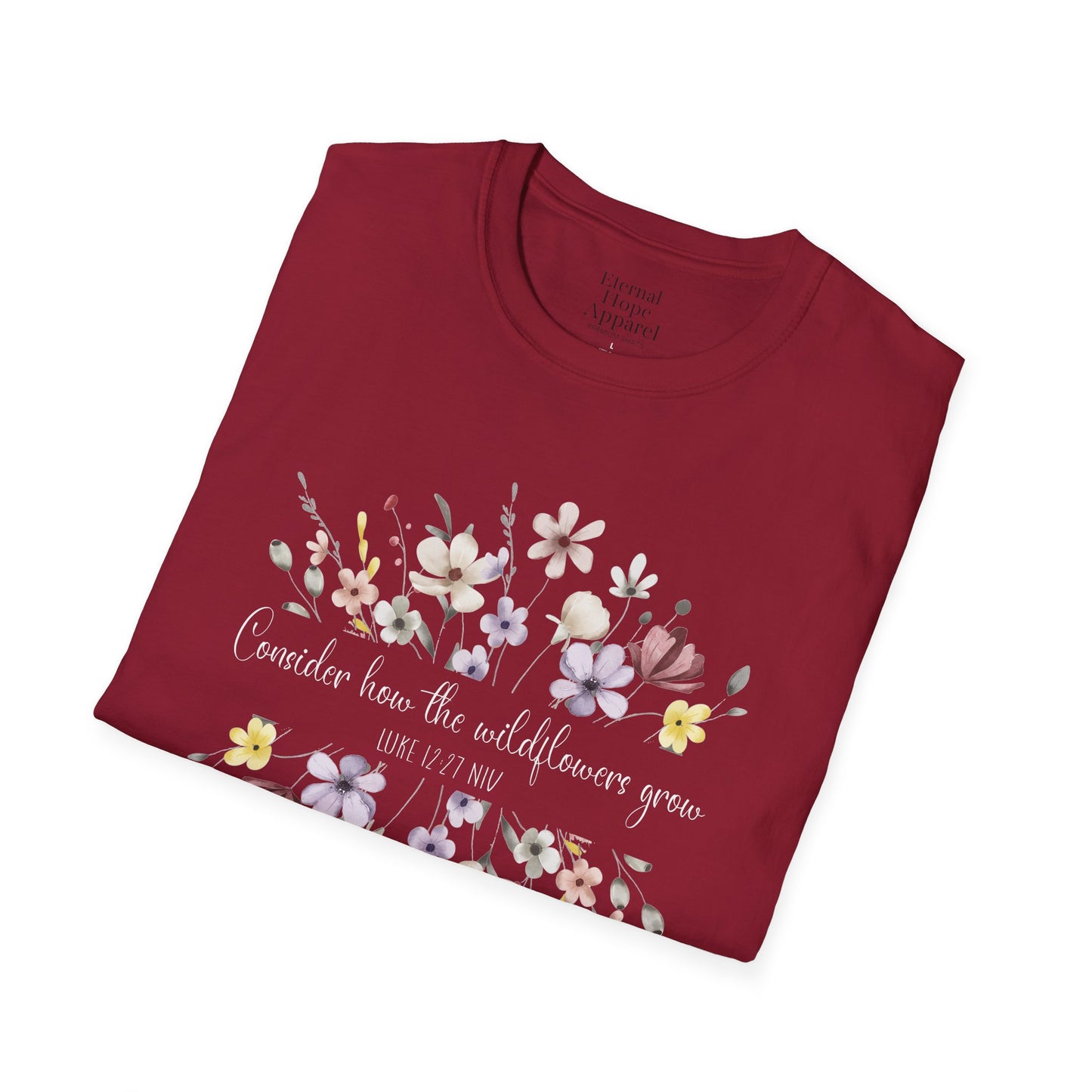 Floral Print Unisex Softstyle T-Shirt - Perfect for Casual Outings and Special Occasions
