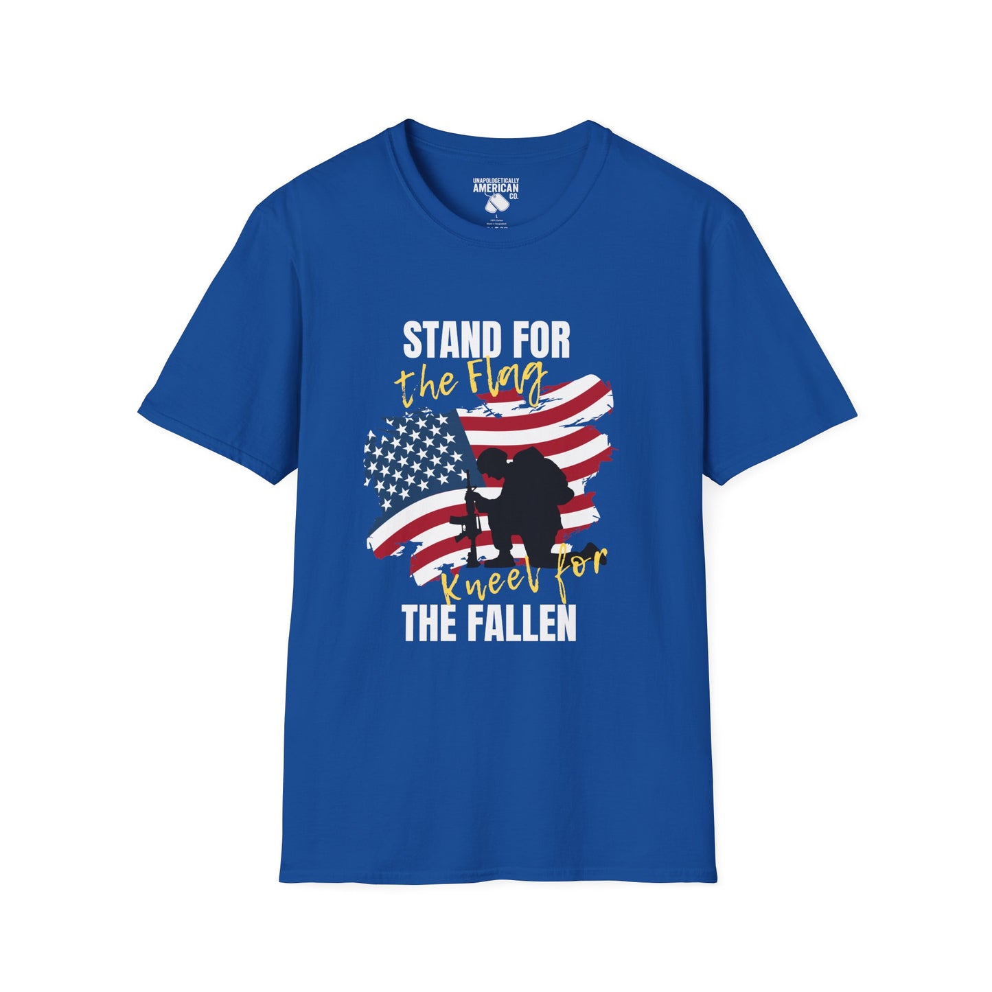 Unisex Softstyle T-Shirt - Stand for the Flag, Kneel for the Fallen