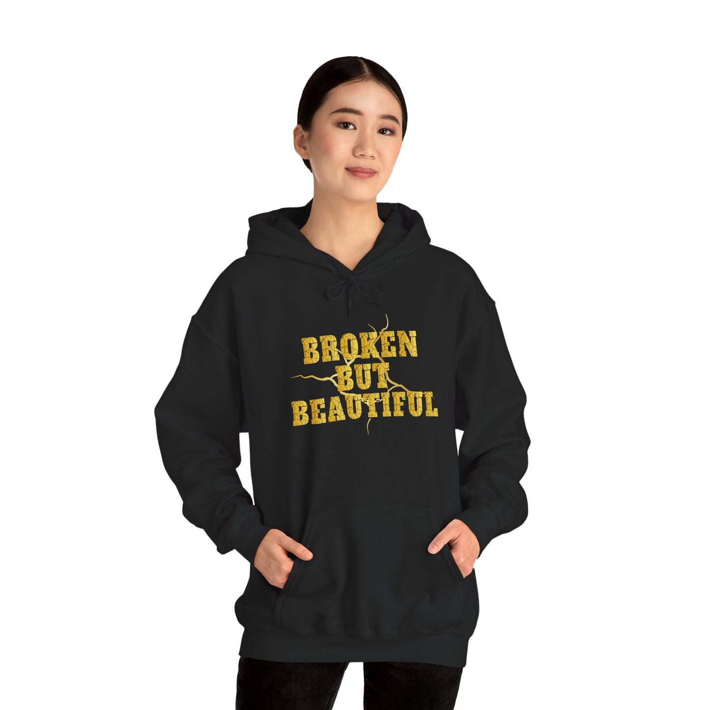 "Broken But Beautiful" - Motivational Sweatshirt for Self-Love, Healing, Mental Health Awareness.