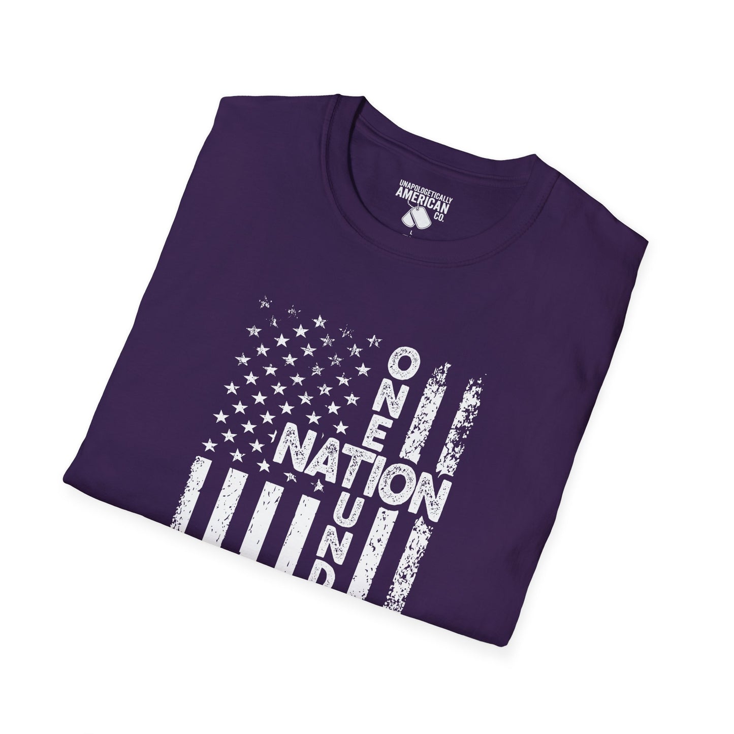 Patriotic Unisex T-Shirt - One Nation Under God - Comfortable, Casual Wear for Independence Day, Memorial Day, Gifts