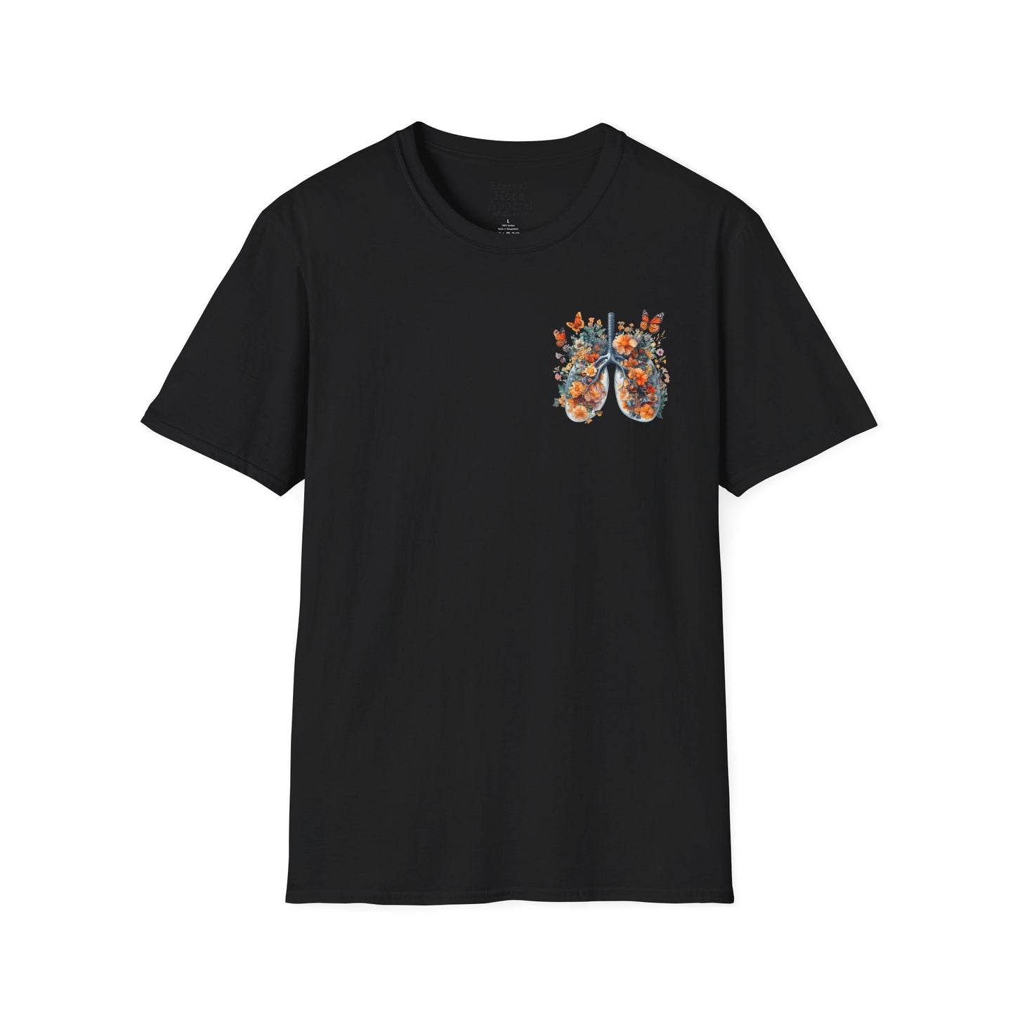 Floral Lungs YHWH Unisex Soft Style T-Shirt - Nature-Inspired Design