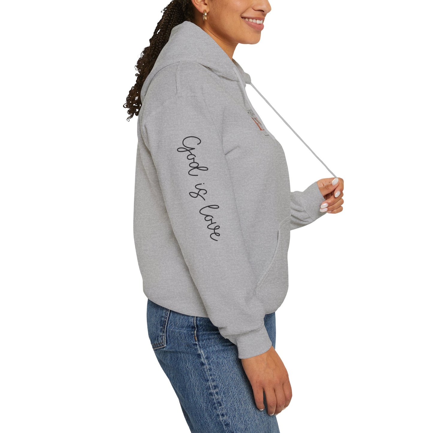 Inspirational Unisex Hooded Sweatshirt - "His Grace Is Enough"