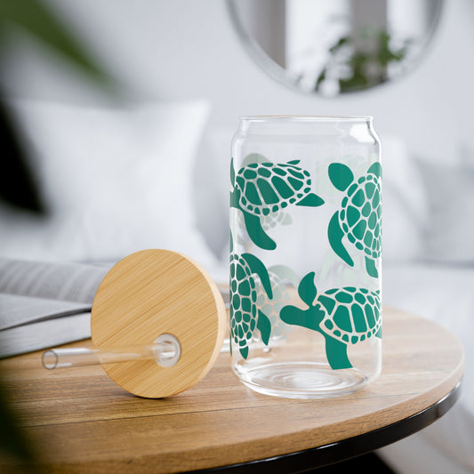 Sea Turtle 16oz Sipper Glass