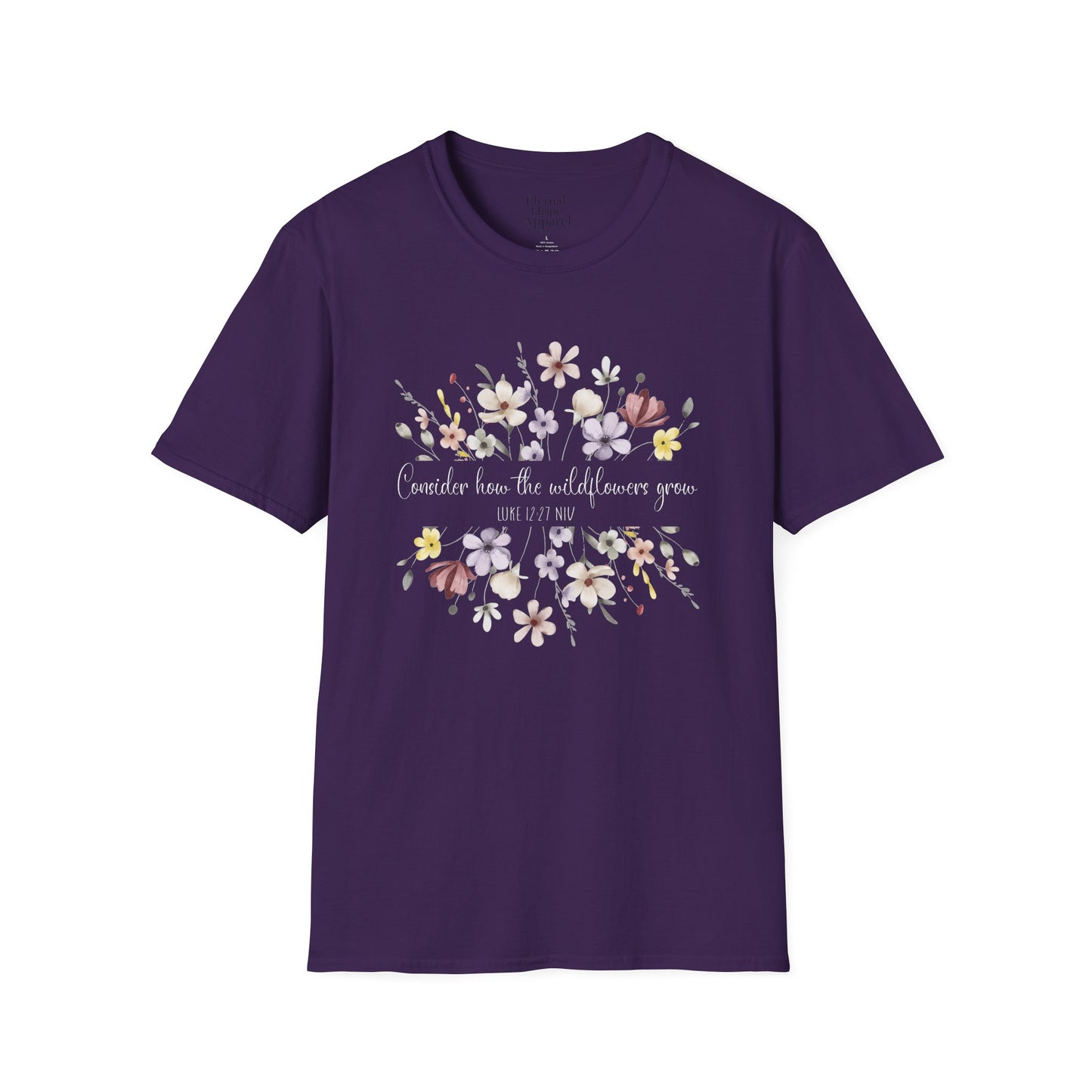 Floral Print Unisex Softstyle T-Shirt - Perfect for Casual Outings and Special Occasions