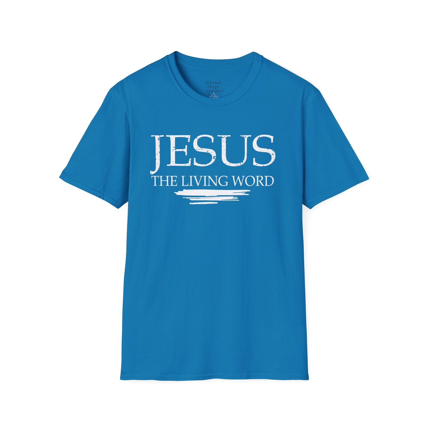Jesus The Living Word Unisex Softstyle T-Shirt - Faith-Based Apparel