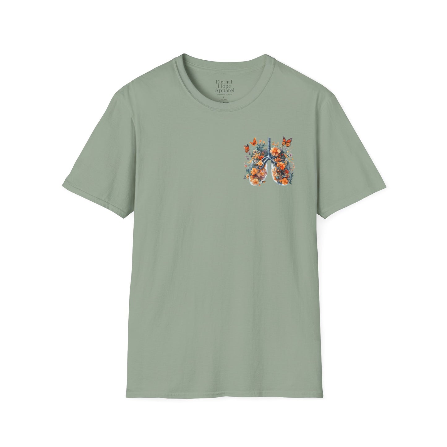 Floral Lungs YHWH Unisex Soft Style T-Shirt - Nature-Inspired Design