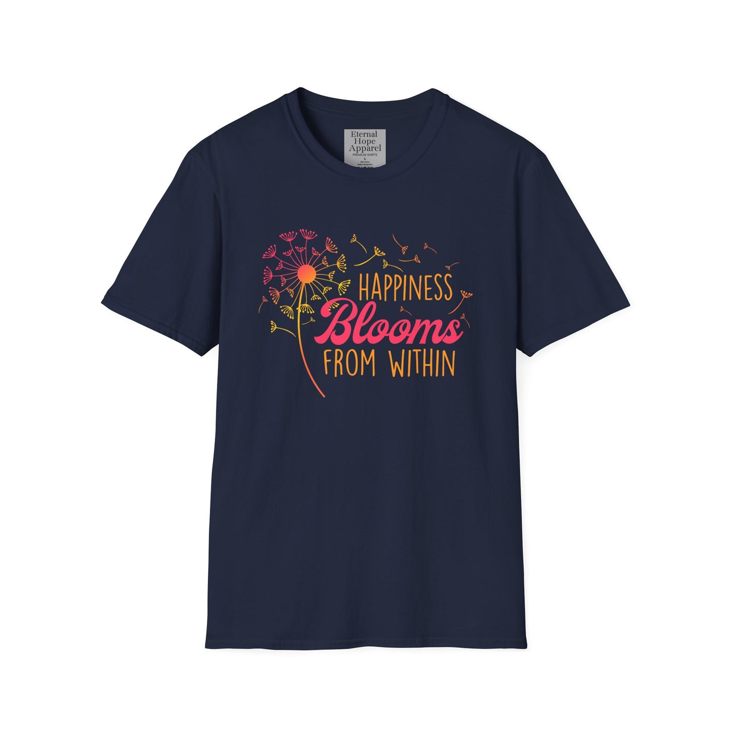 Happiness Blooms Unisex Softstyle T-Shirt - Positive Vibes Tee