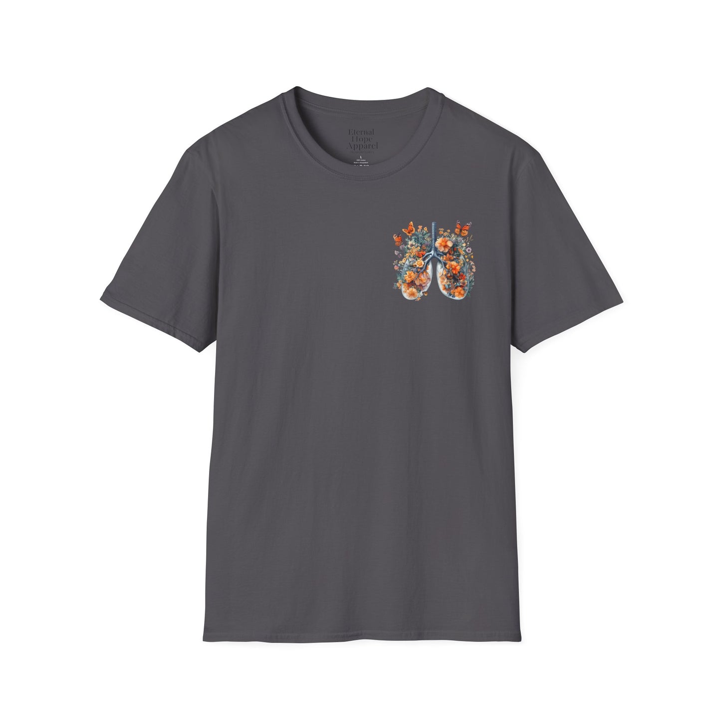 Floral Lungs YHWH Unisex Soft Style T-Shirt - Nature-Inspired Design