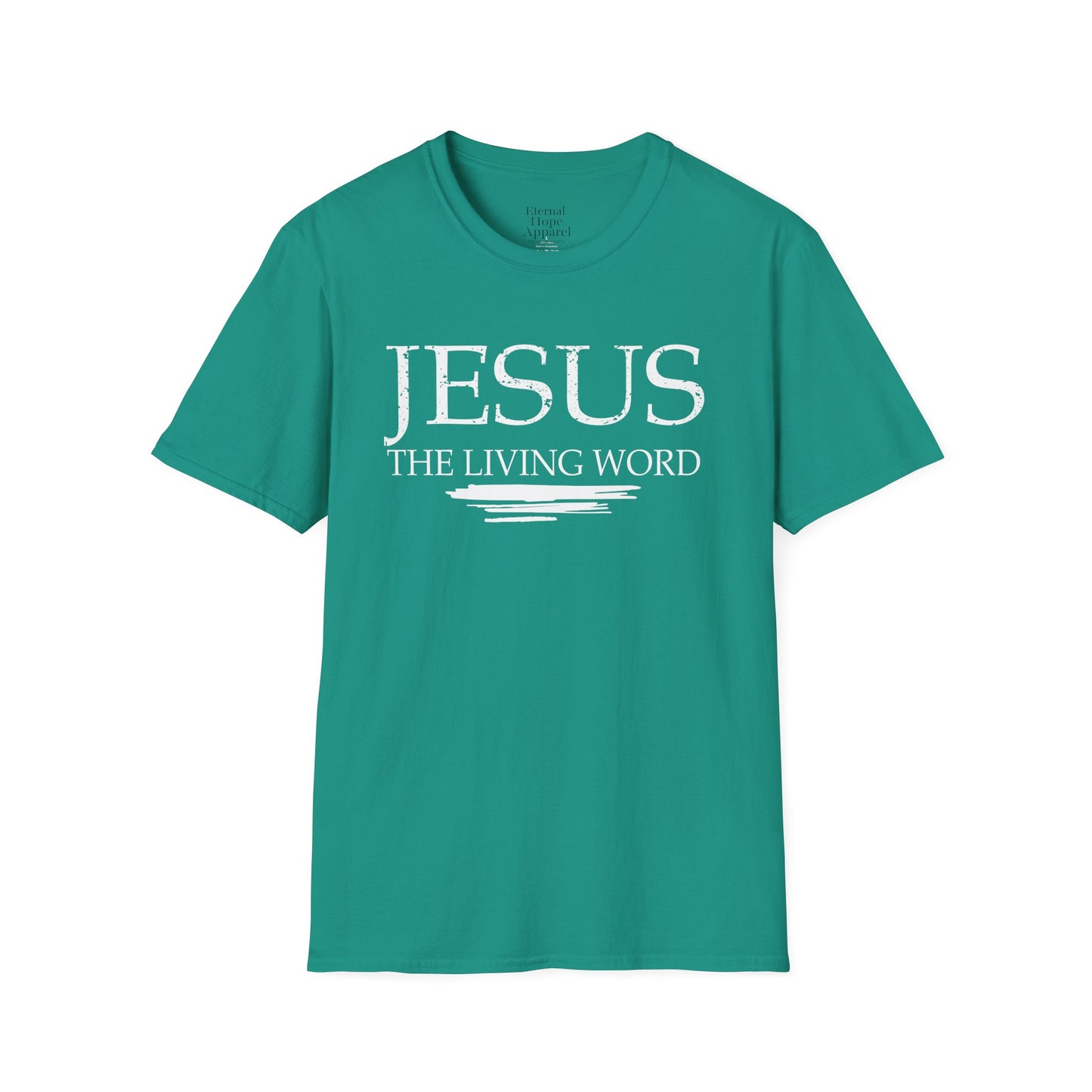 Jesus The Living Word Unisex Softstyle T-Shirt - Faith-Based Apparel