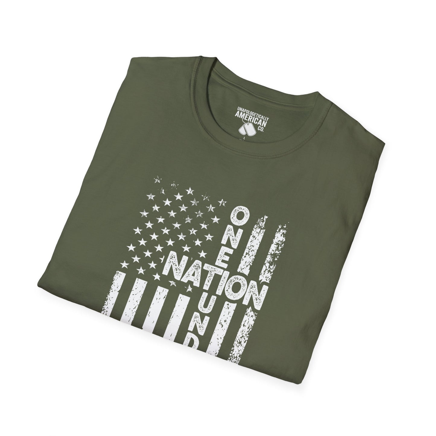 Patriotic Unisex T-Shirt - One Nation Under God - Comfortable, Casual Wear for Independence Day, Memorial Day, Gifts