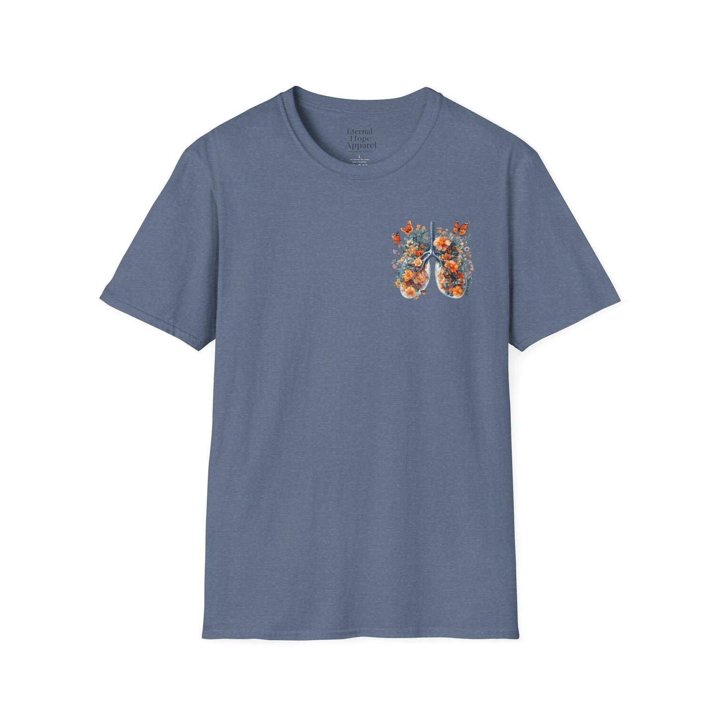 Floral Lungs YHWH Unisex Soft Style T-Shirt - Nature-Inspired Design