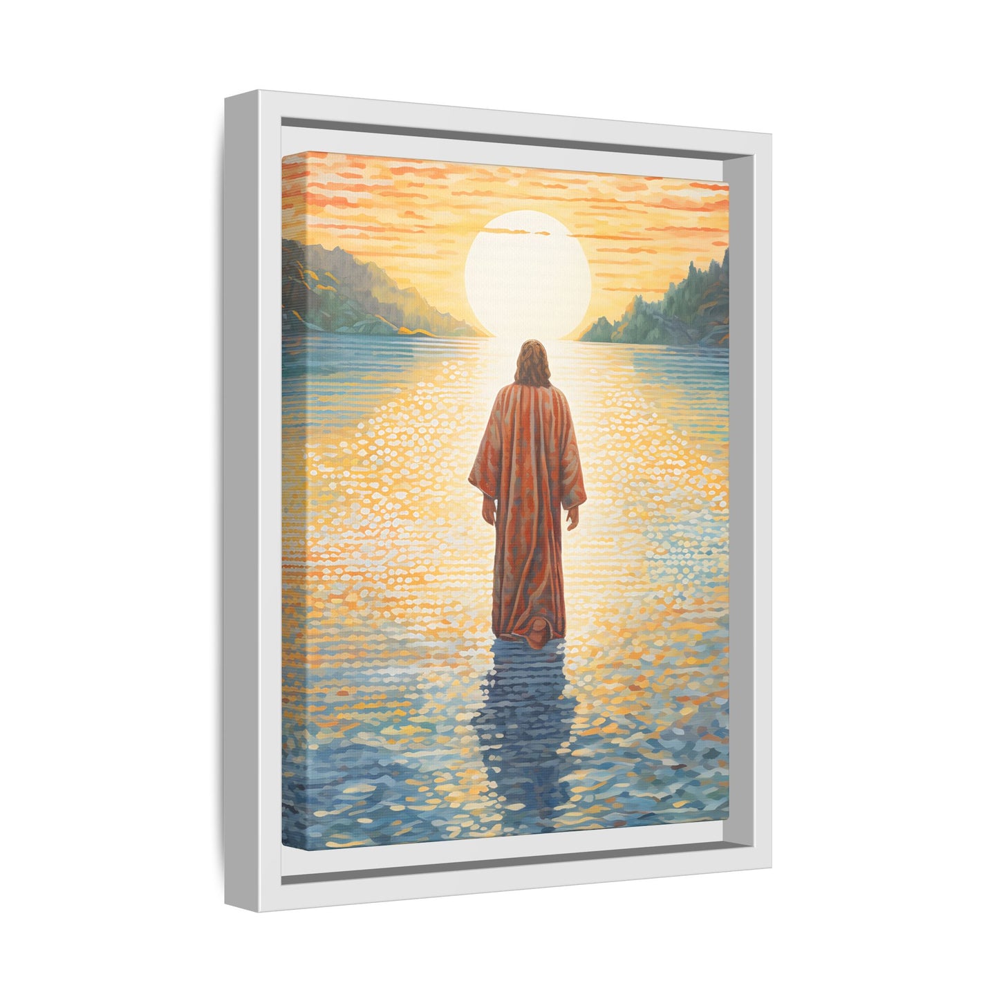 Jesus Walks on Water Matte Canvas – Jesus by the Water, Multi-Color Artwork