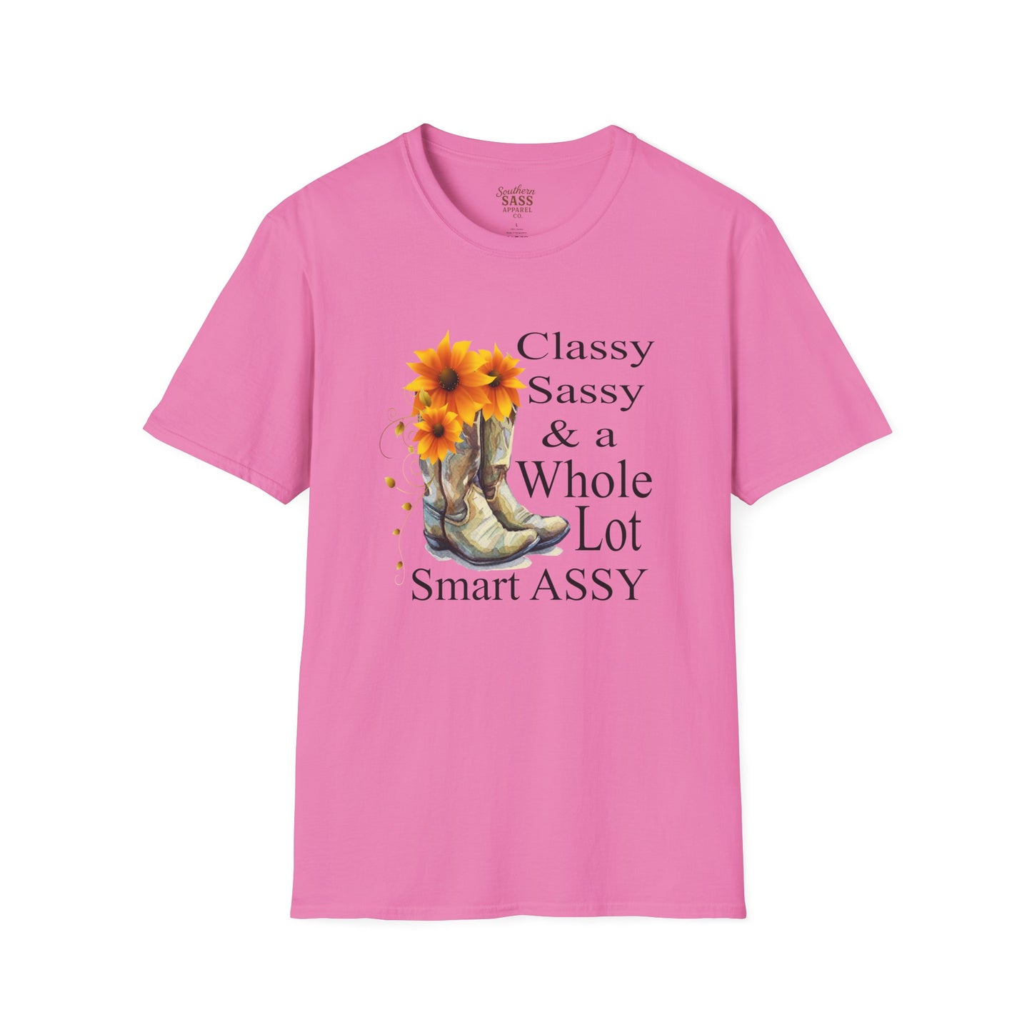 Classy Sassy & Smart ASSY Unisex Softstyle T-Shirt | Western Graphic Tee, Cowgirl Style, Vintage T-Shirt, Gifting for Friends