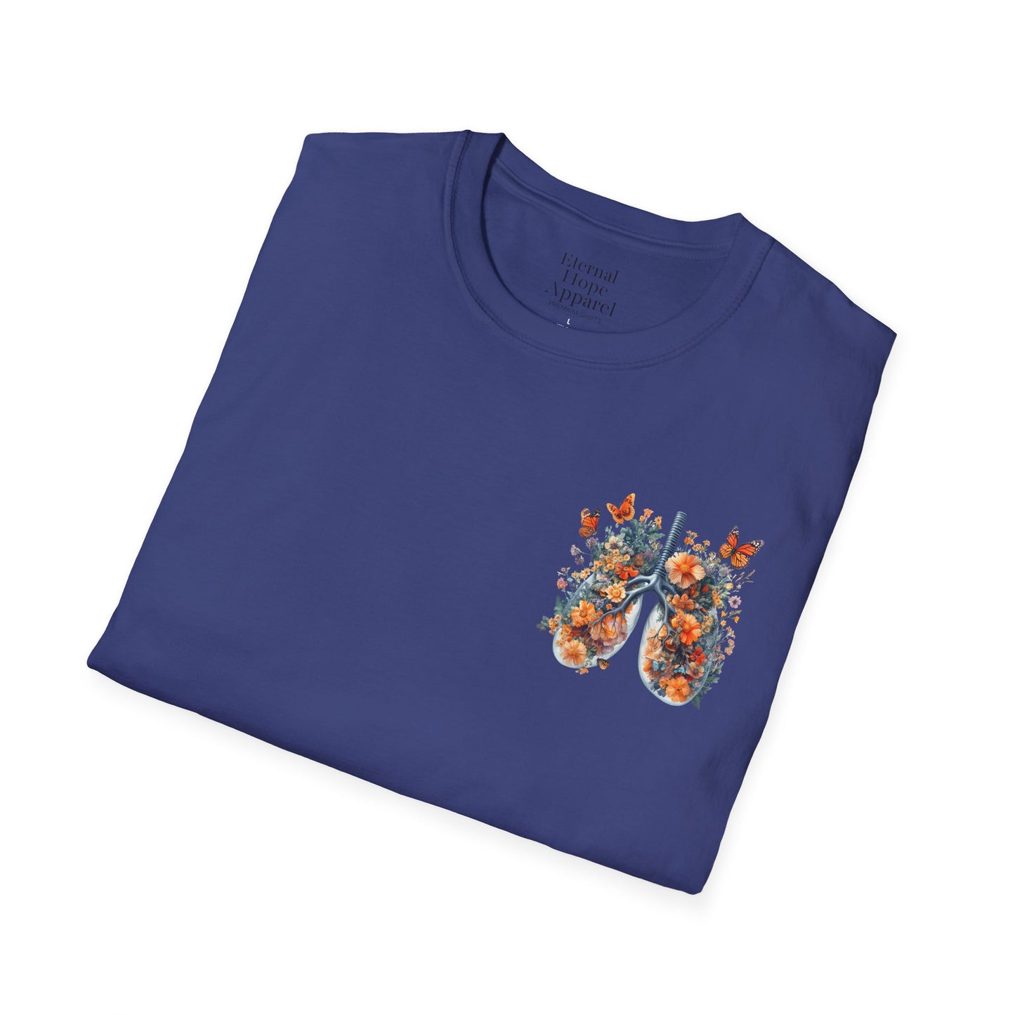 Floral Lungs YHWH Unisex Soft Style T-Shirt - Nature-Inspired Design