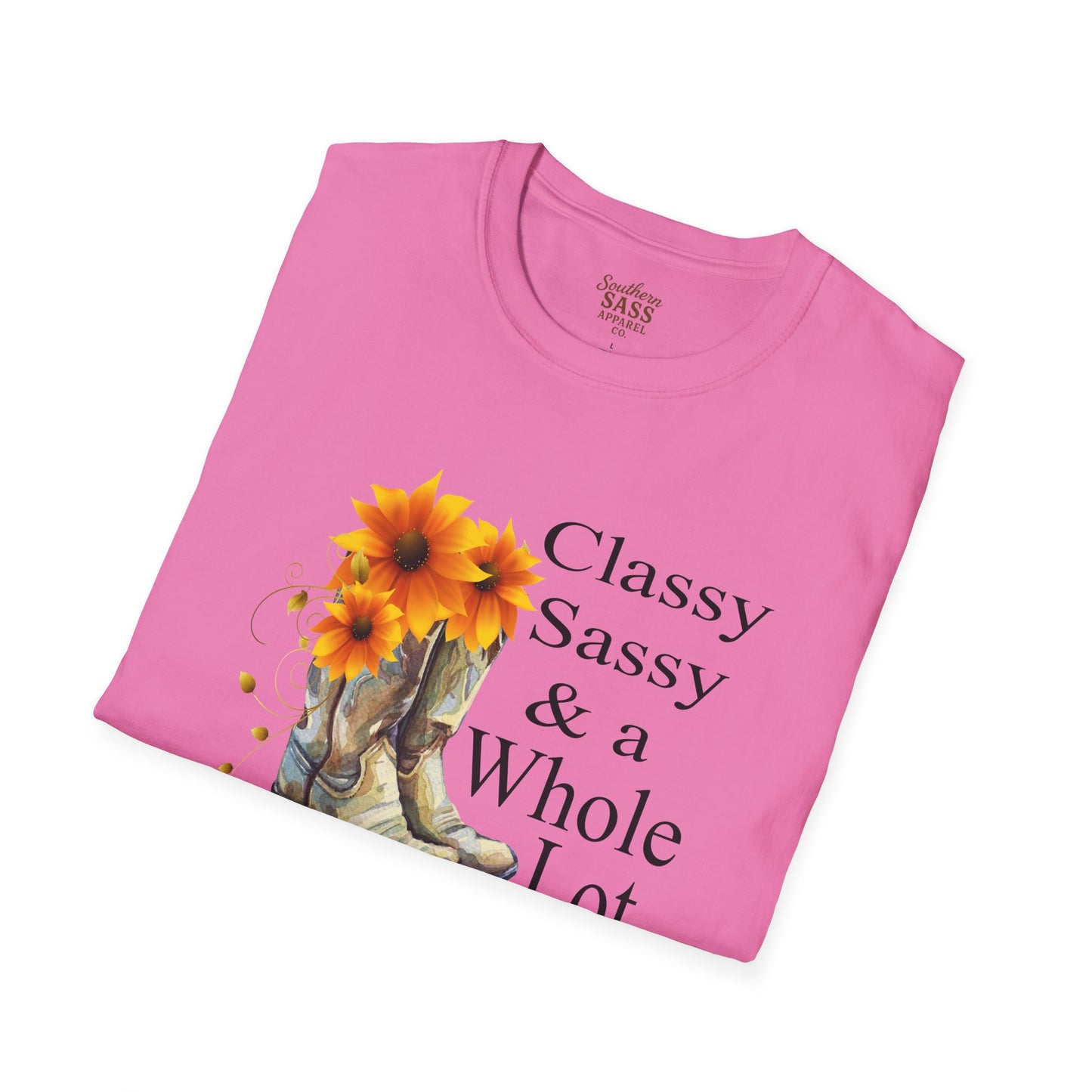 Classy Sassy & Smart ASSY Unisex Softstyle T-Shirt | Western Graphic Tee, Cowgirl Style, Vintage T-Shirt, Gifting for Friends