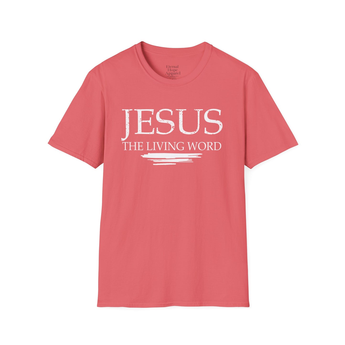 Jesus The Living Word Unisex Softstyle T-Shirt - Faith-Based Apparel