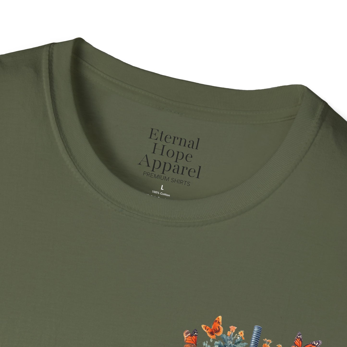 Floral Lungs YHWH Unisex Soft Style T-Shirt - Nature-Inspired Design