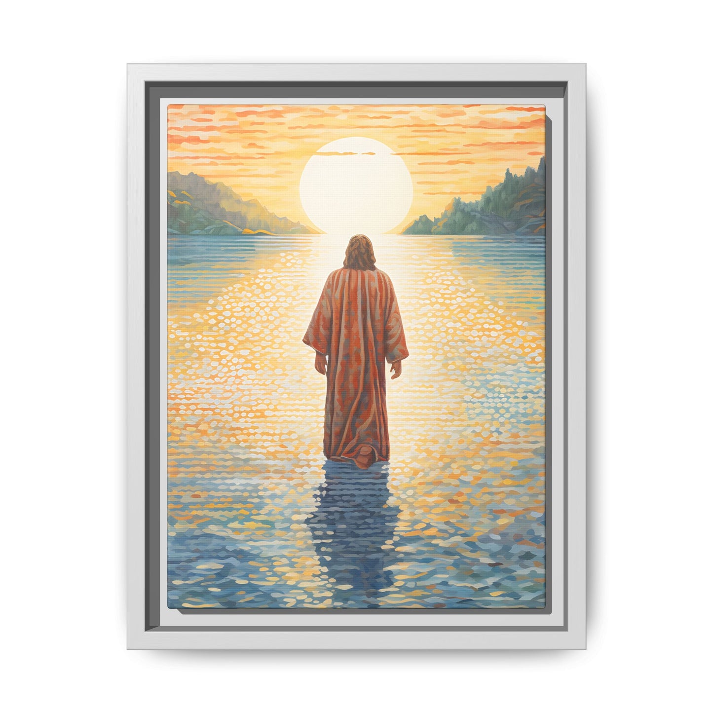 Jesus Walks on Water Matte Canvas – Jesus by the Water, Multi-Color Artwork
