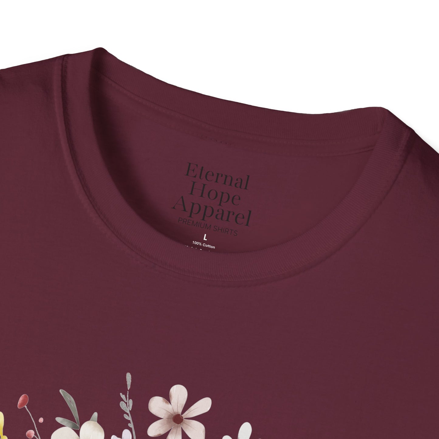 Floral Print Unisex Softstyle T-Shirt - Perfect for Casual Outings and Special Occasions