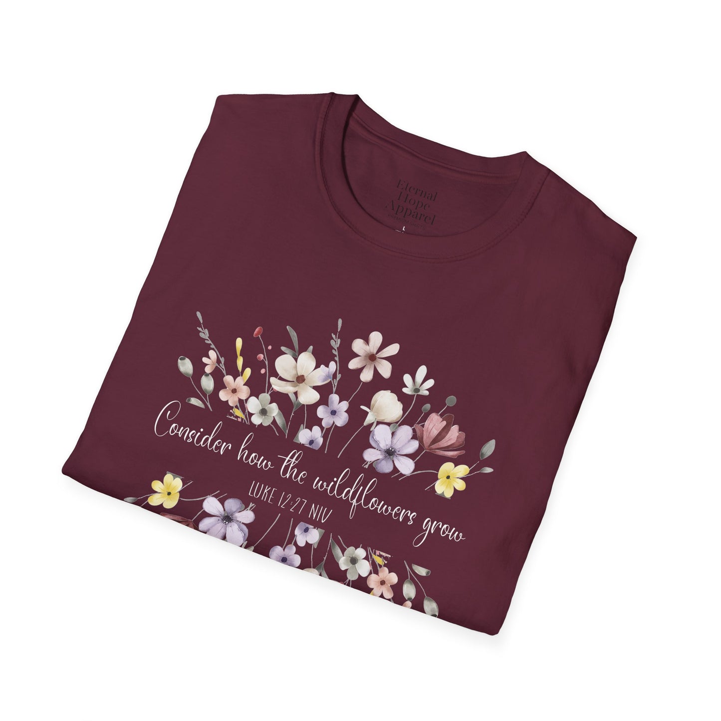 Floral Print Unisex Softstyle T-Shirt - Perfect for Casual Outings and Special Occasions