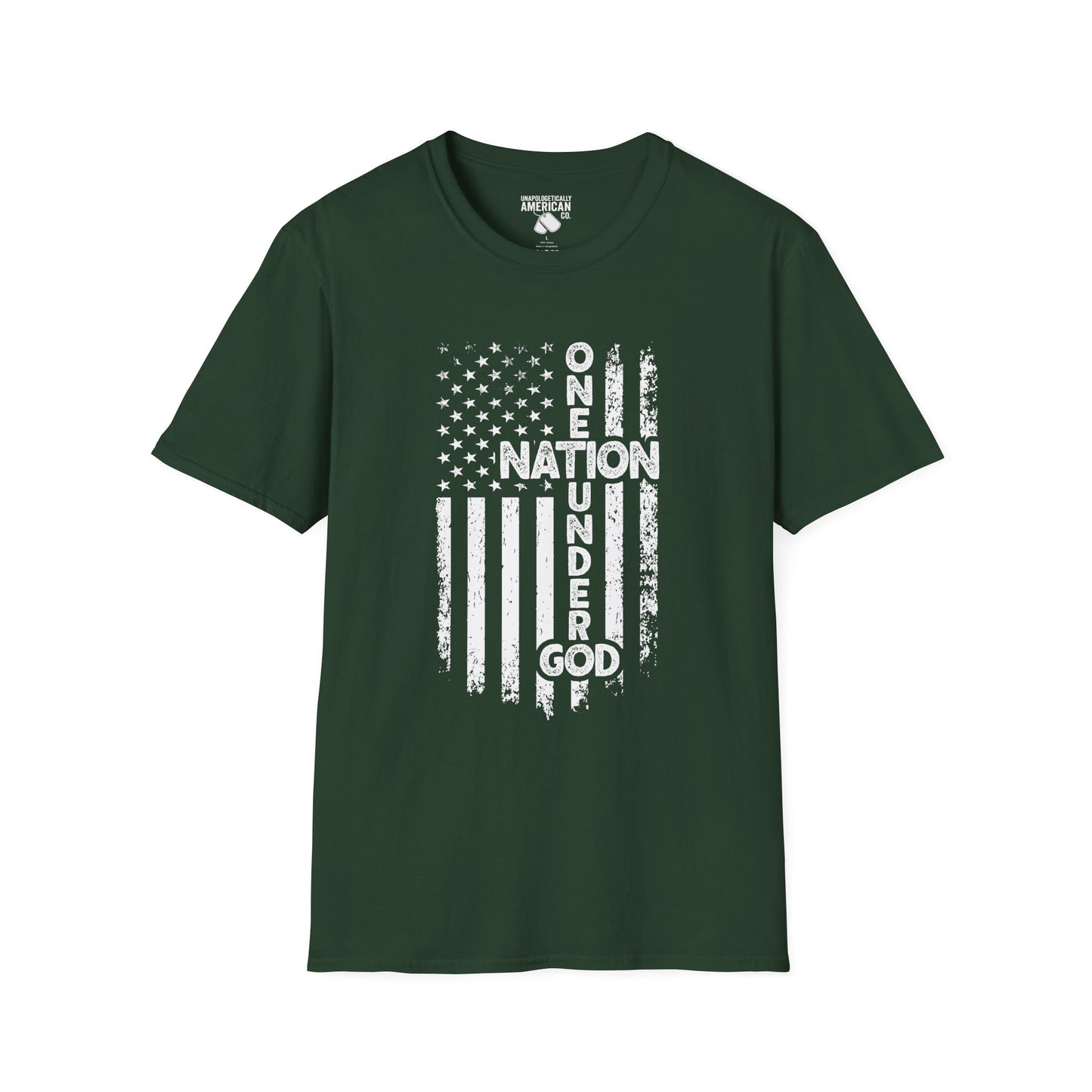 Patriotic Unisex T-Shirt - One Nation Under God - Comfortable, Casual Wear for Independence Day, Memorial Day, Gifts