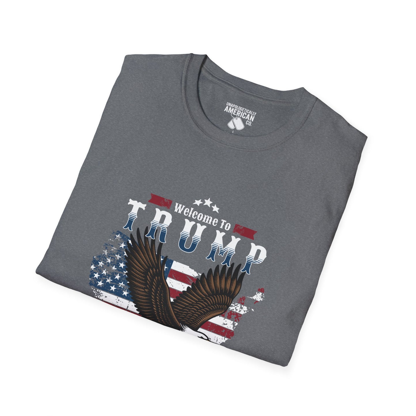 Welcome to Trump Country T-Shirt | Unisex Softstyle Tee | Patriotic Apparel, Gift for Trump Supporters, Election Day, 4th of July, [...]