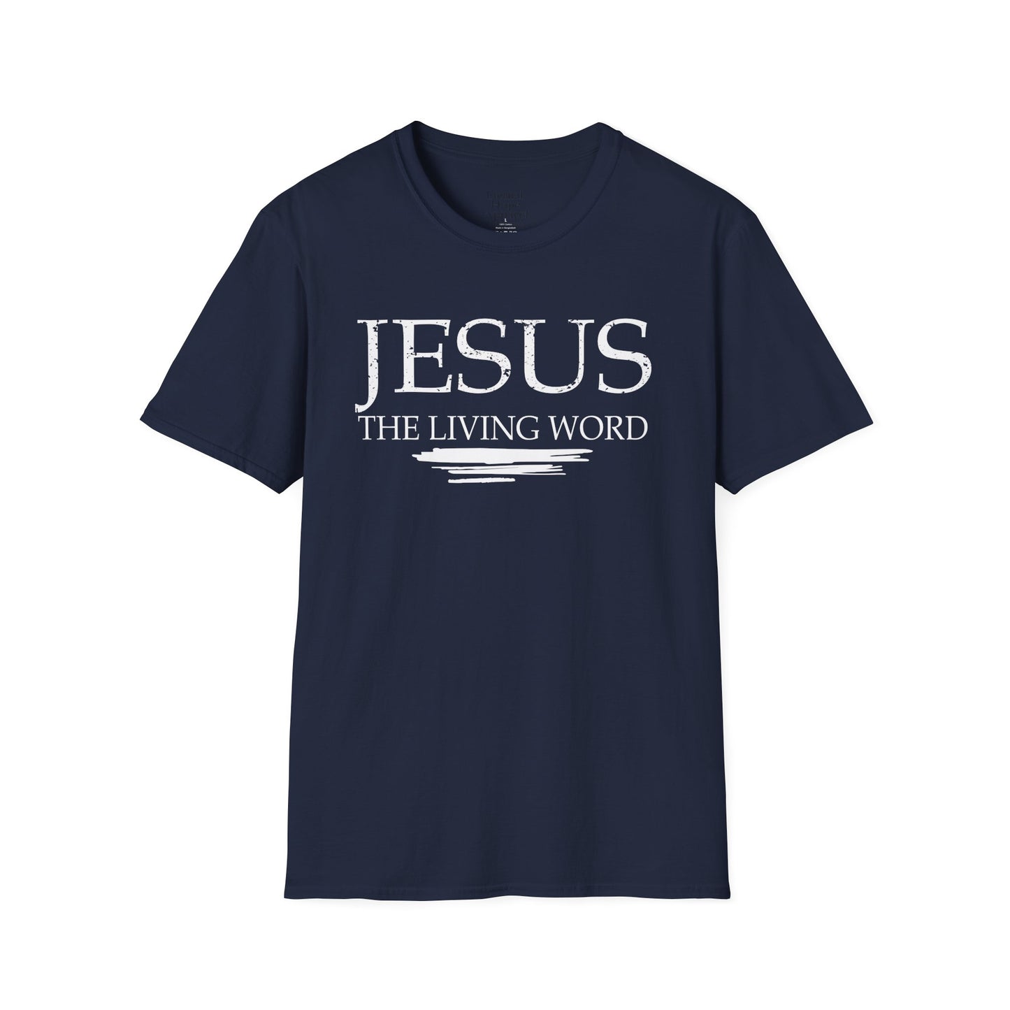 Jesus The Living Word Unisex Softstyle T-Shirt - Faith-Based Apparel