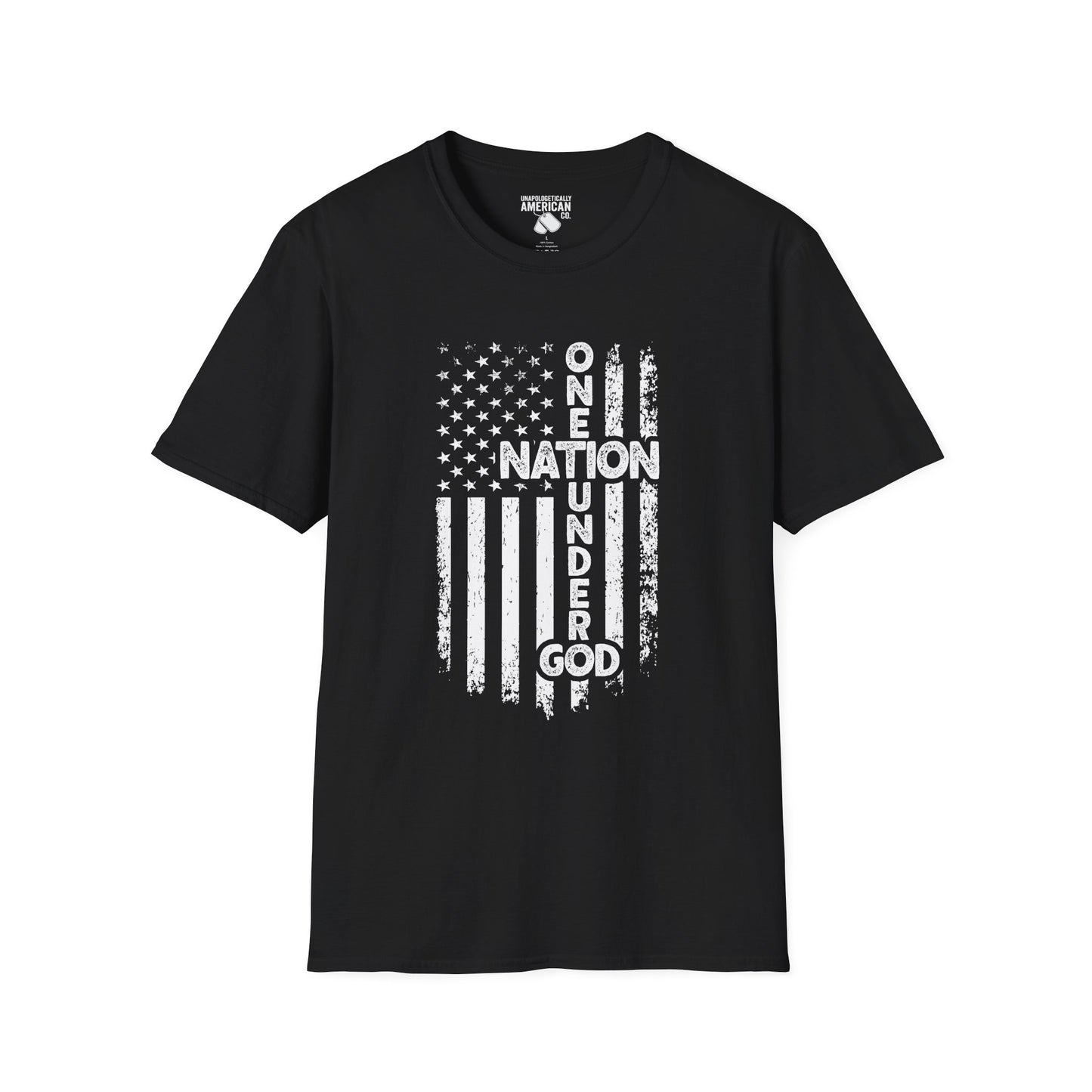 Patriotic Unisex T-Shirt - One Nation Under God - Comfortable, Casual Wear for Independence Day, Memorial Day, Gifts